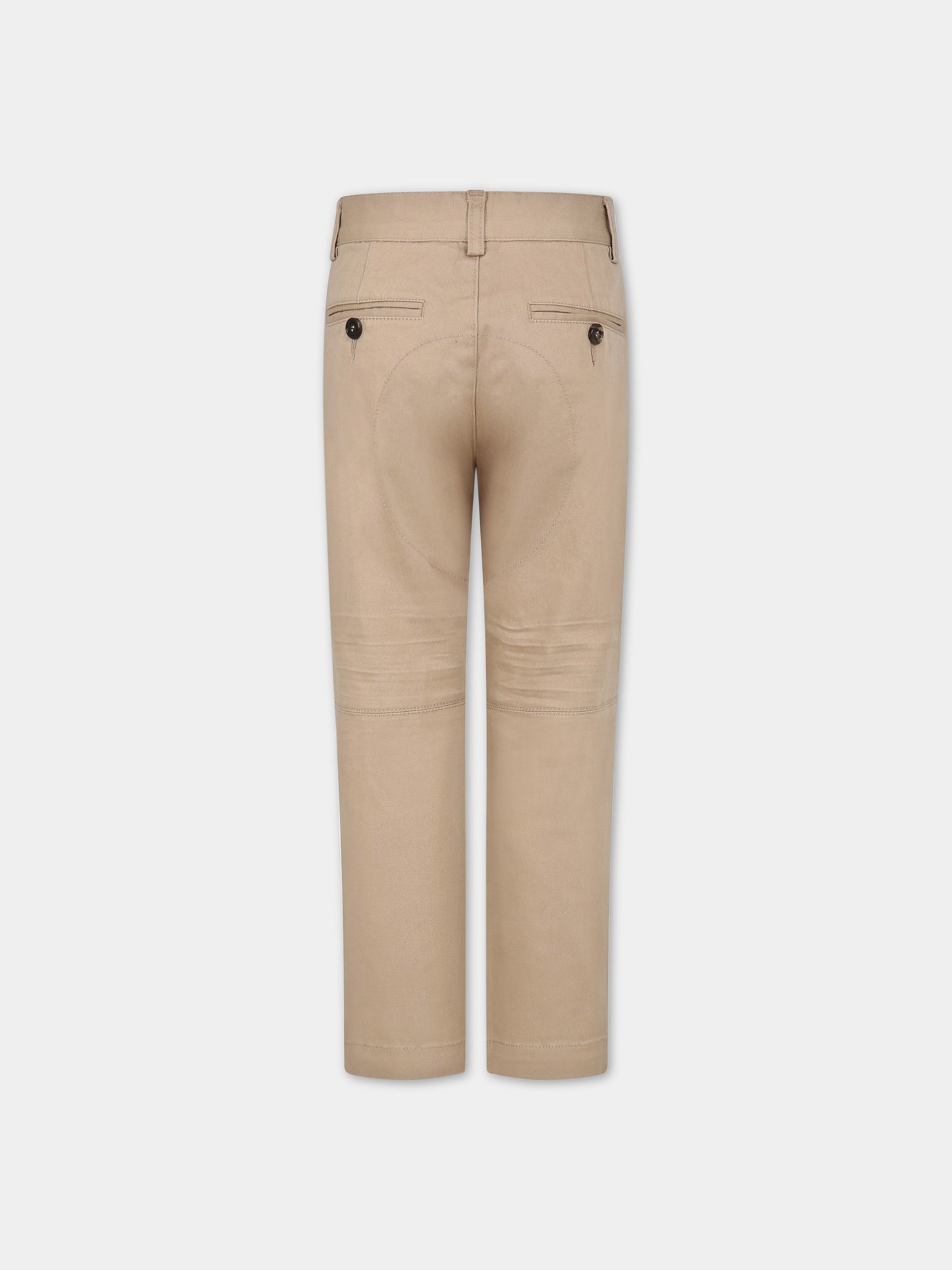 Pantaloni beige per bambino con logo,Dsquared2,DQ1505 D0093 DQ707