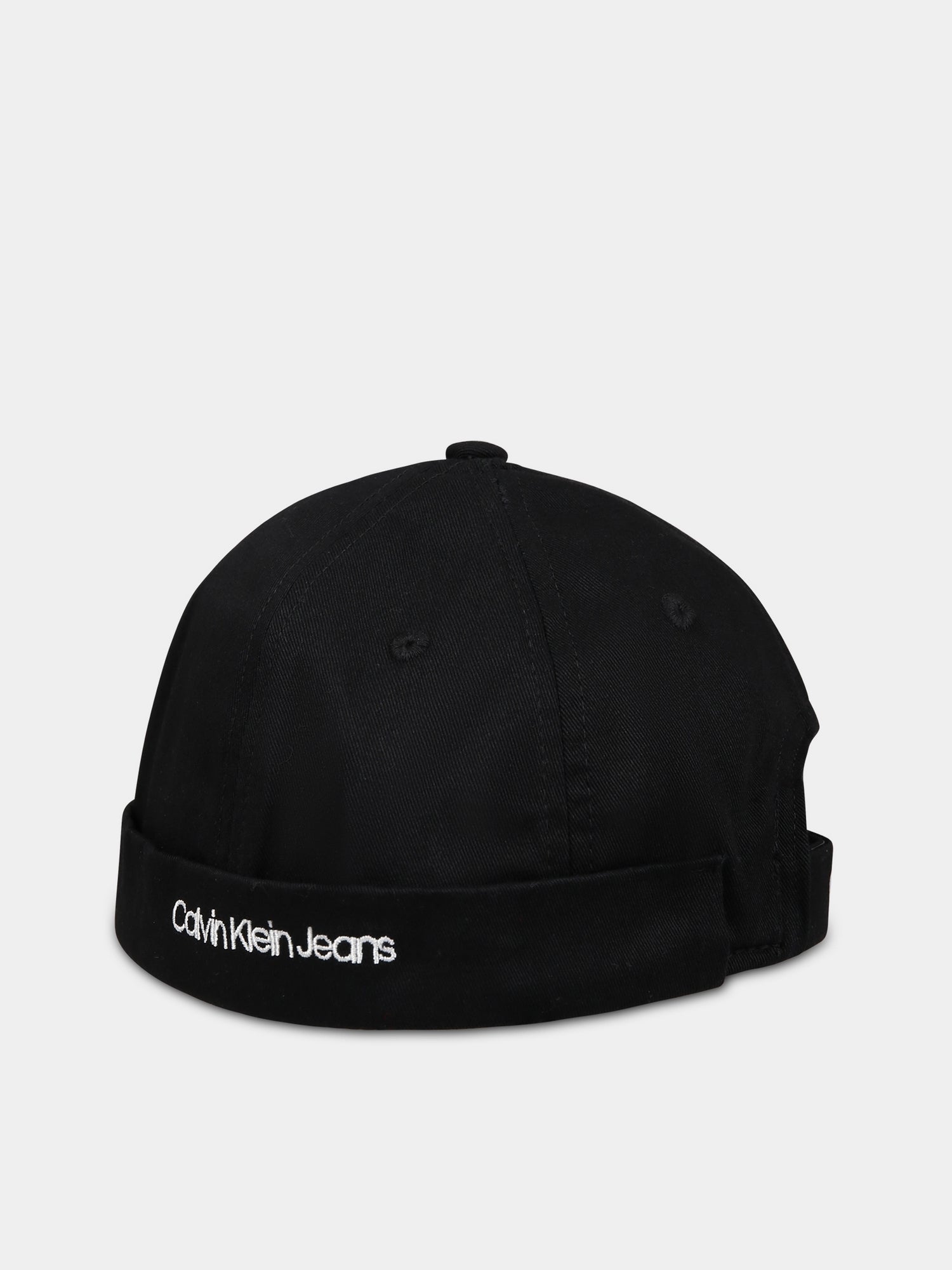 Cappello nero per bambini con logo,Calvin Klein Kids,CKIU0IU00427 IU0IU00427 BEH