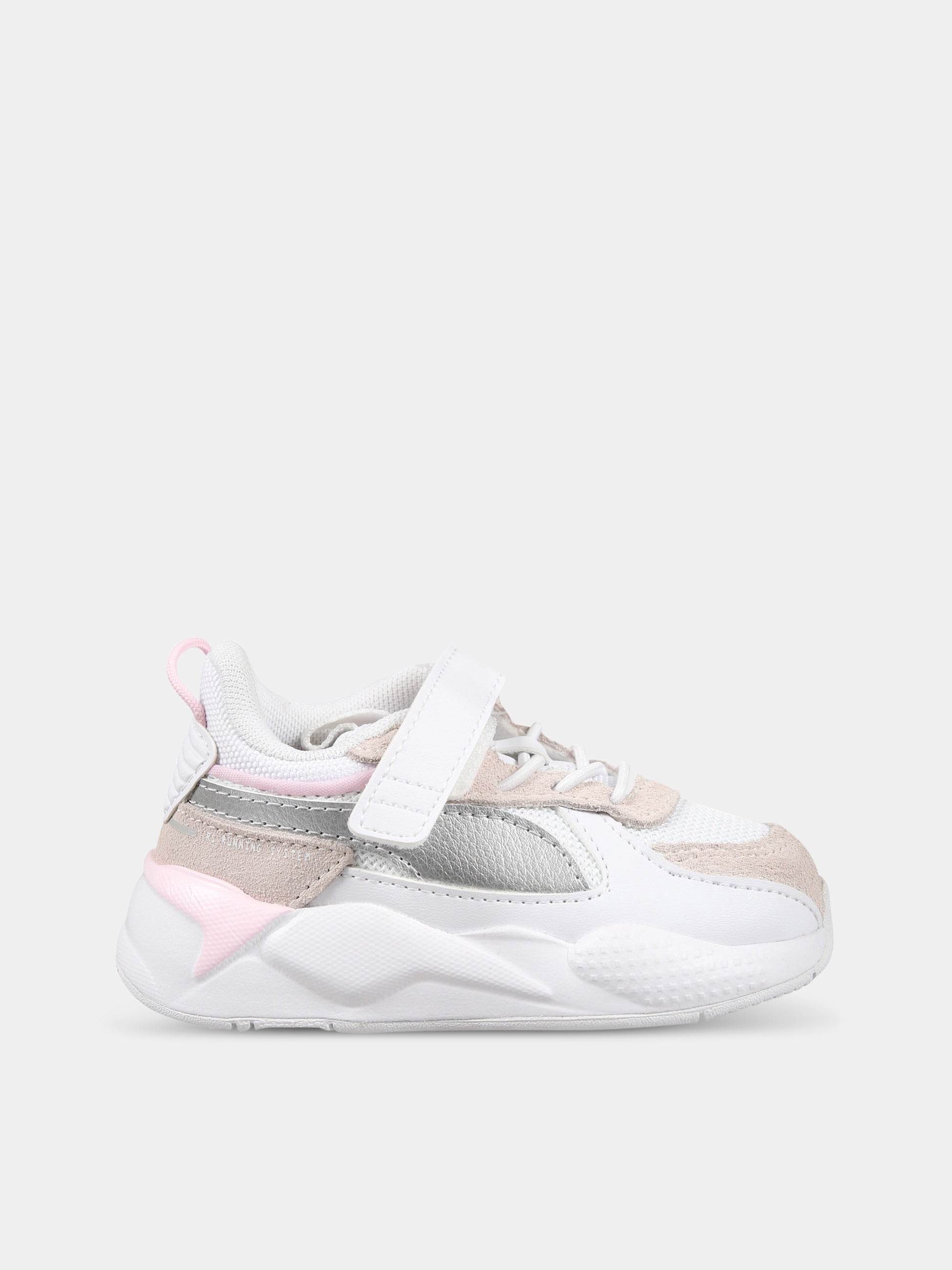 Sneakers bianche per bambina con logo,Puma,PU391986 391986 01