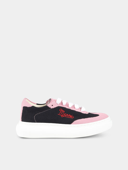 Sneakers multicolor per bambina con logo rosso,Marni Kids,73492 2