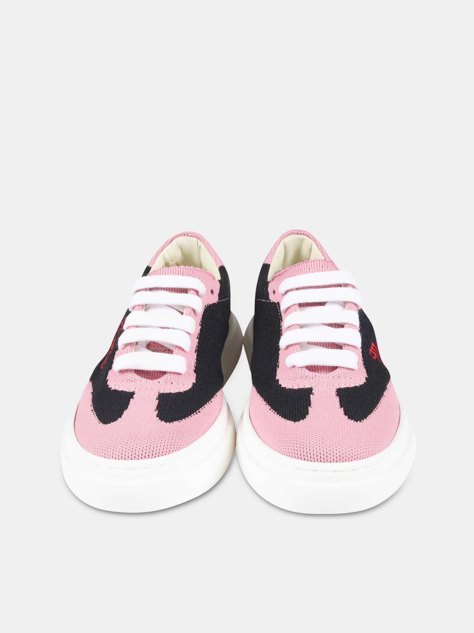Sneakers multicolor per bambina con logo rosso,Marni Kids,73492 2