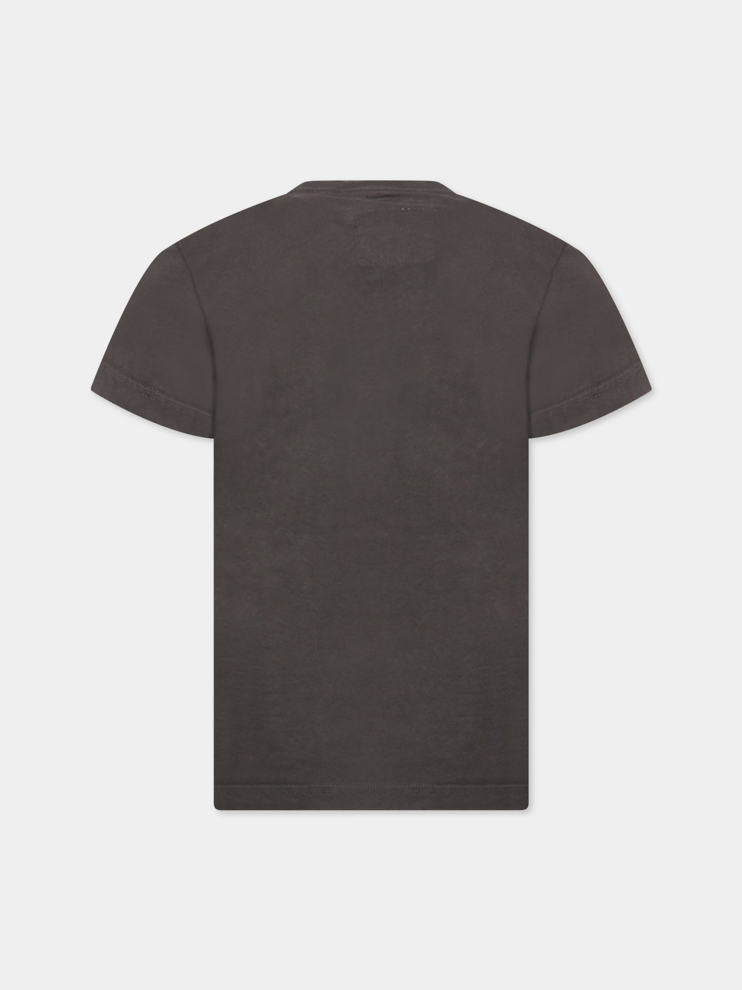 T-shirt grigia per bambino con stampa e logo,Nununu,NU3701A