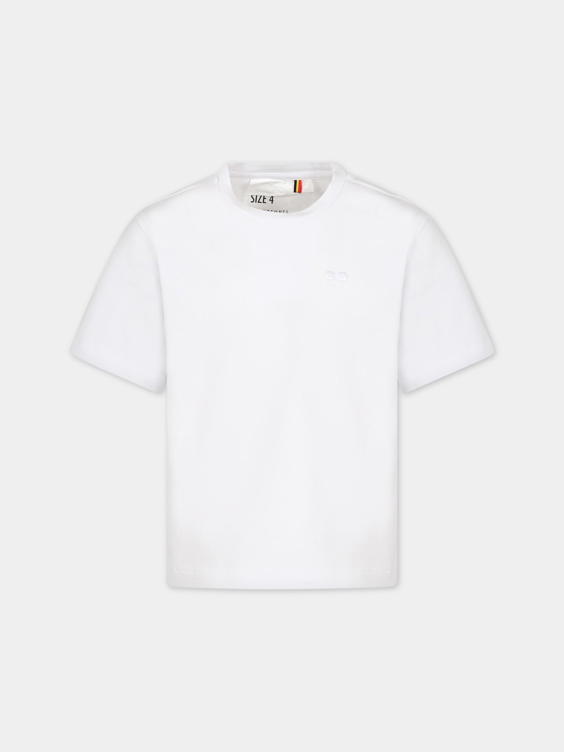 T.shirt bianca per bambina con logo,Caroline Bosmans,SS23 1005 17 1000