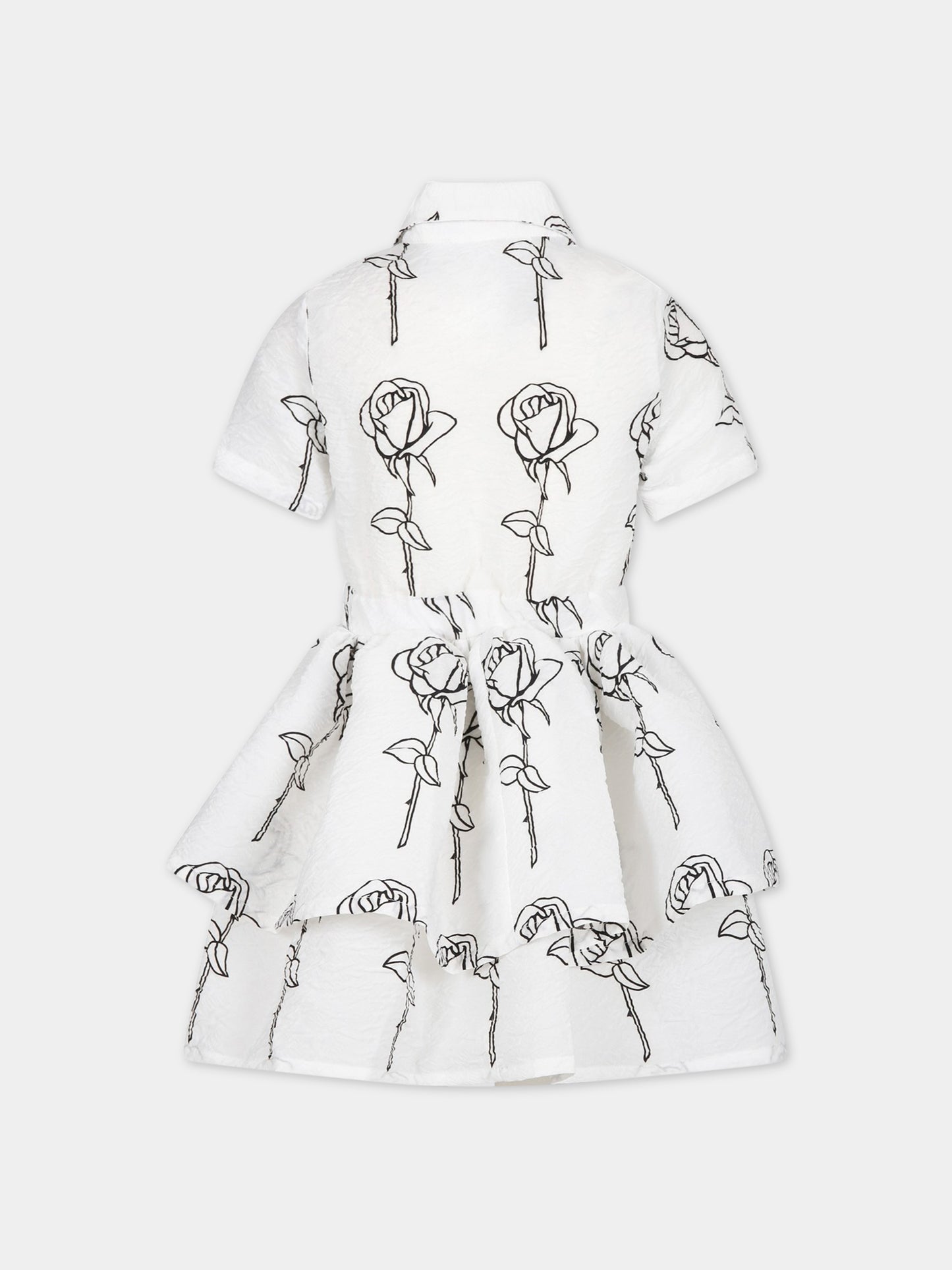 Vestito bianco per bambina con stampa,Caroline Bosmans,SS23 4000 36B 0010A