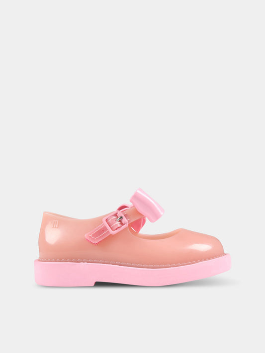 Ballerine rosa per bambina con fiocco,Mini Melissa,33412 51311