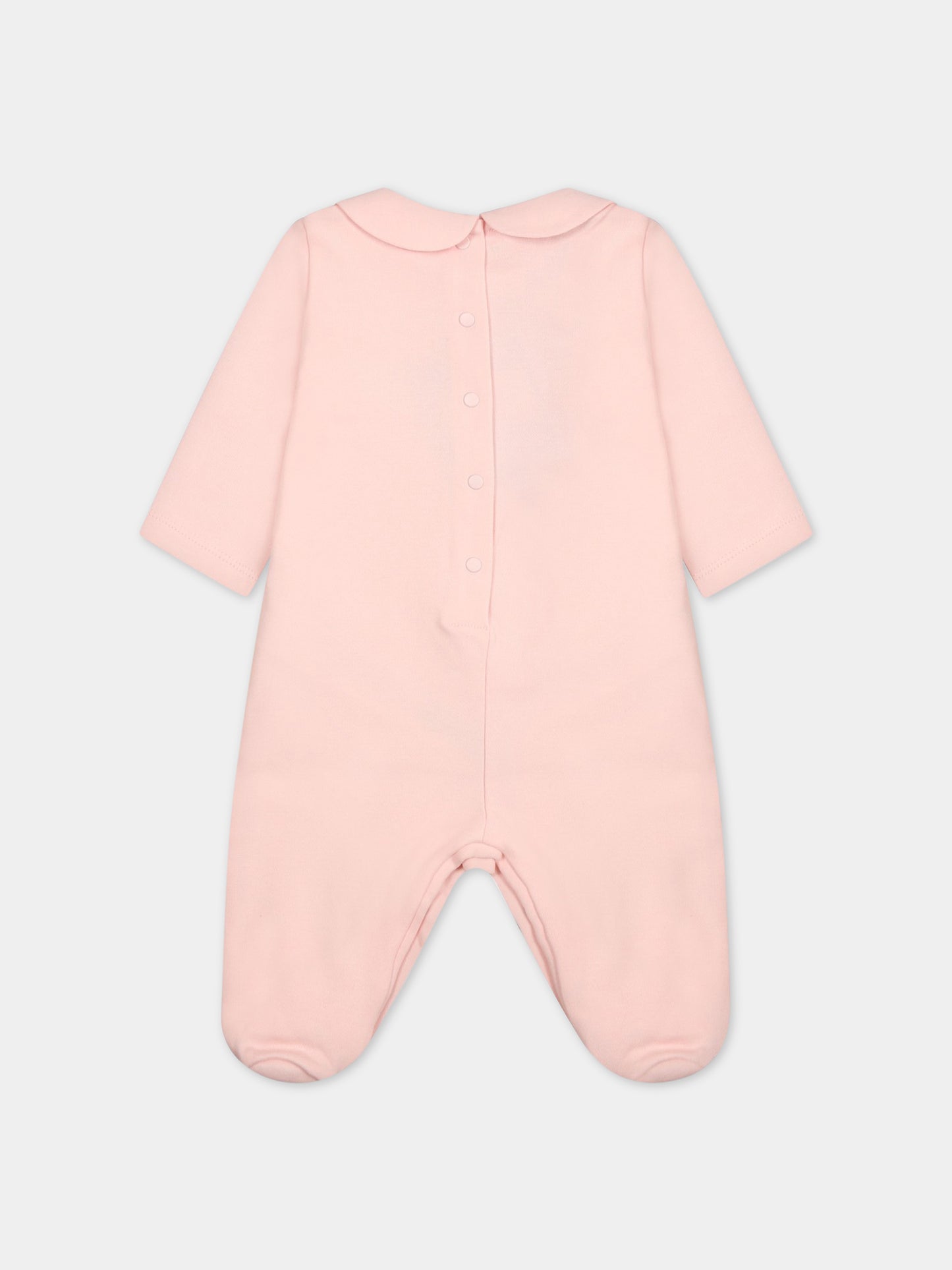 Set rosa per neonata con logo,Blumarine Baby,IA3126J6050 X0485