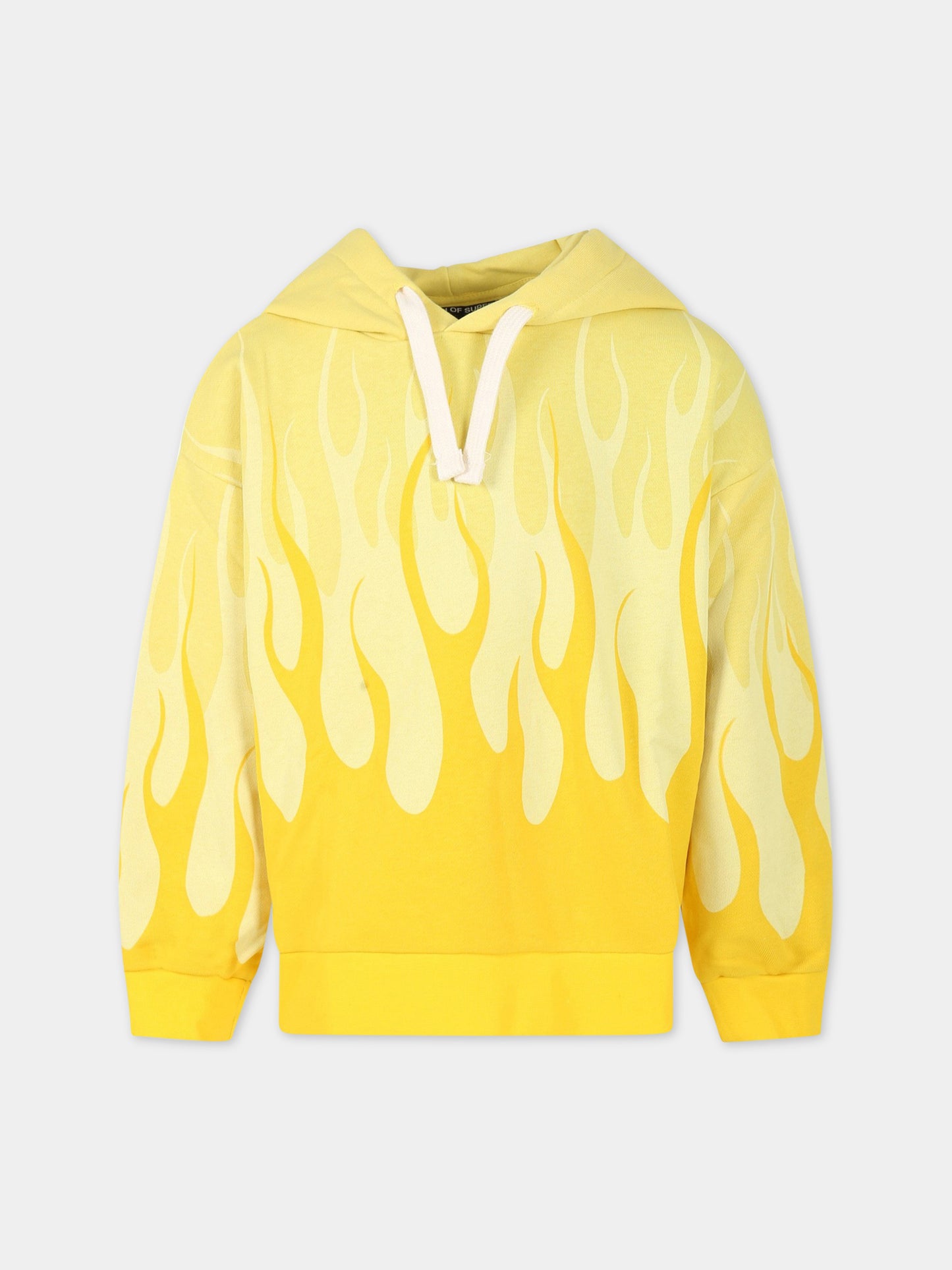 Felpa gialla per bambino con logo,Vision Of Super,MFV3108J GIALLO