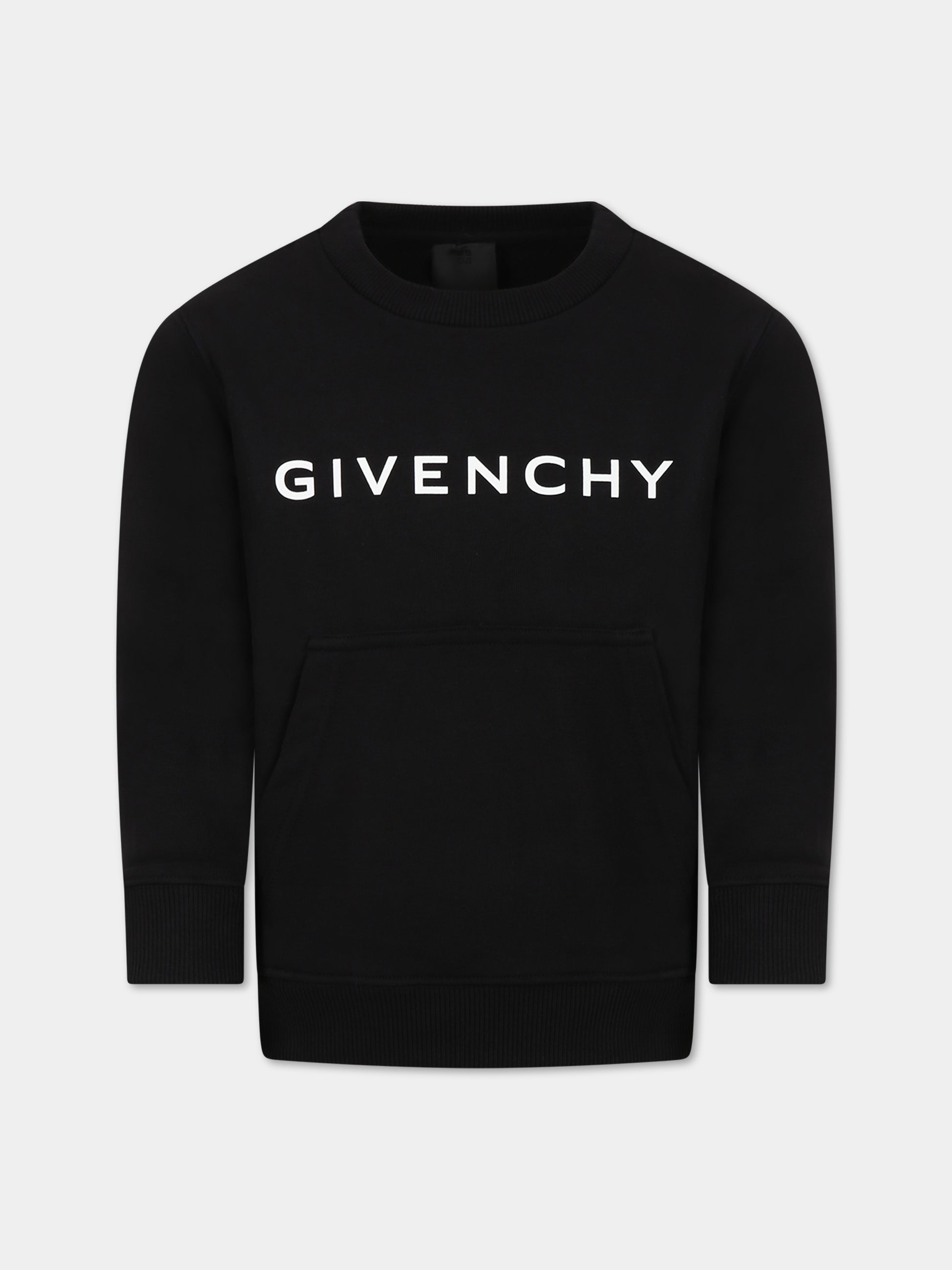 Felpa nera per bambini con stampa la carica dei 101 e logo,Givenchy Kids,H25444 09B