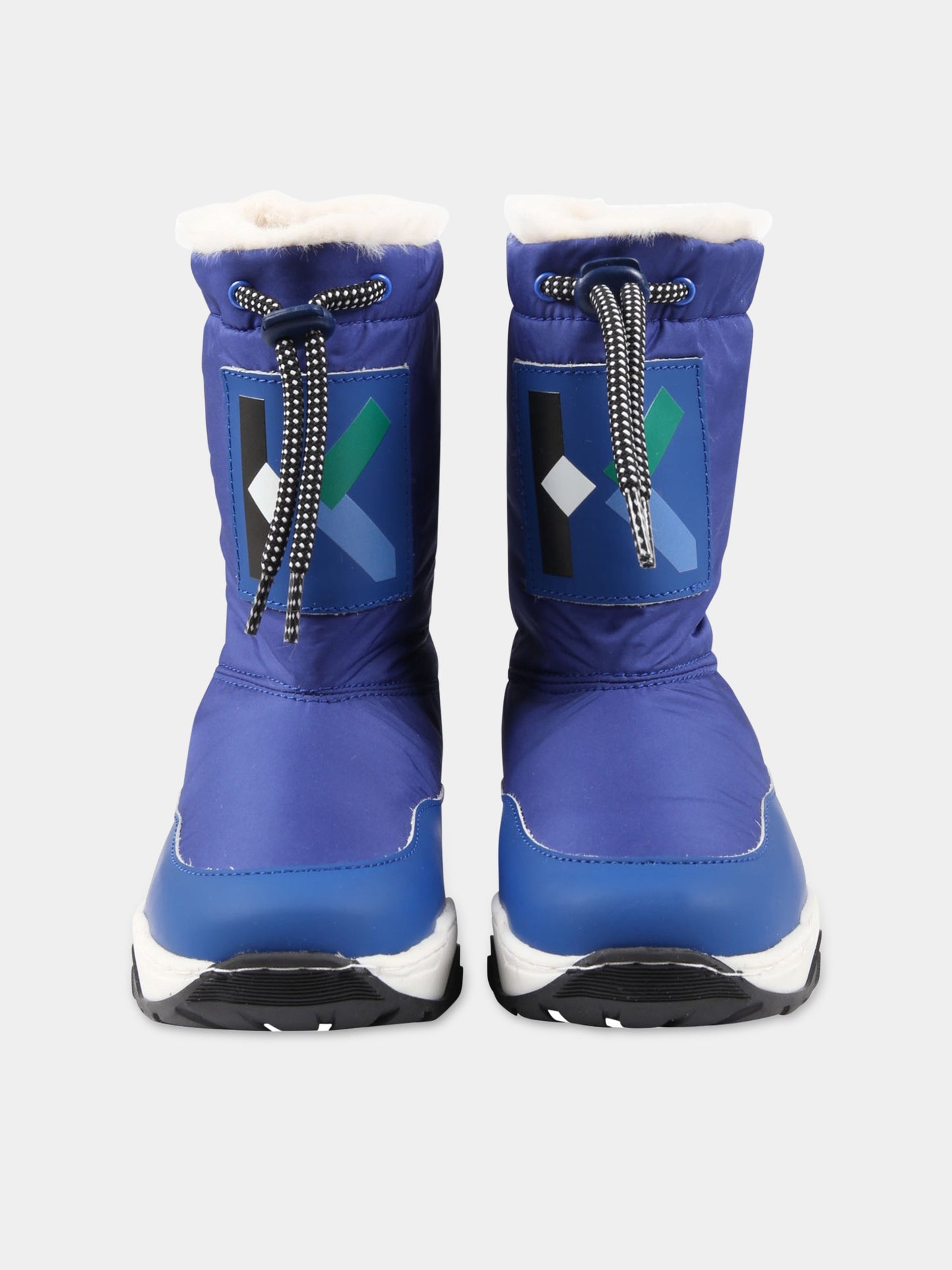 Stivali blu per bambino con logo,Kenzo Kids,K29039 829