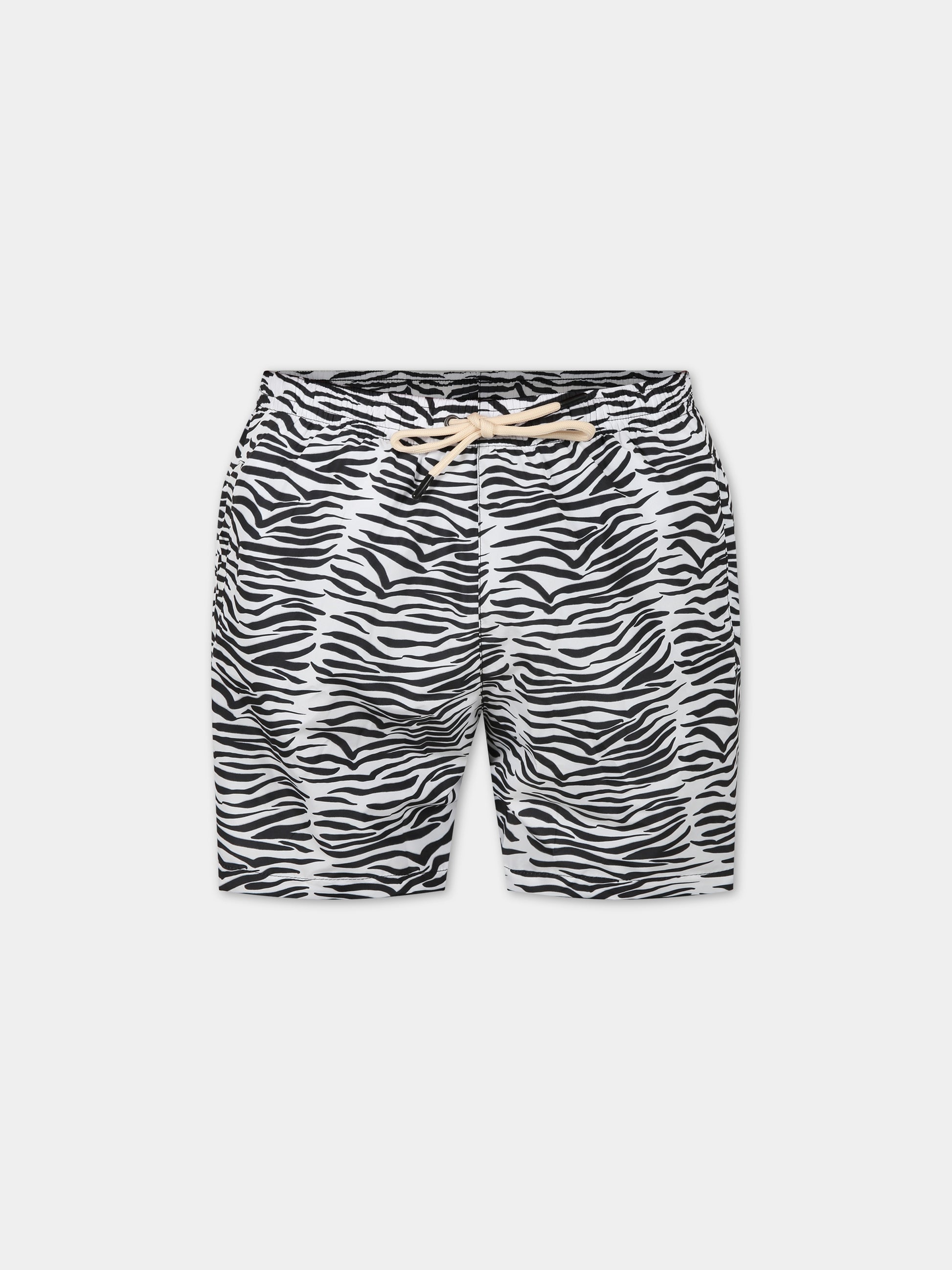 Boxer mare bianco da uomo con logo,Matineè,BUM4005 ALEXANDRE ZEBRA