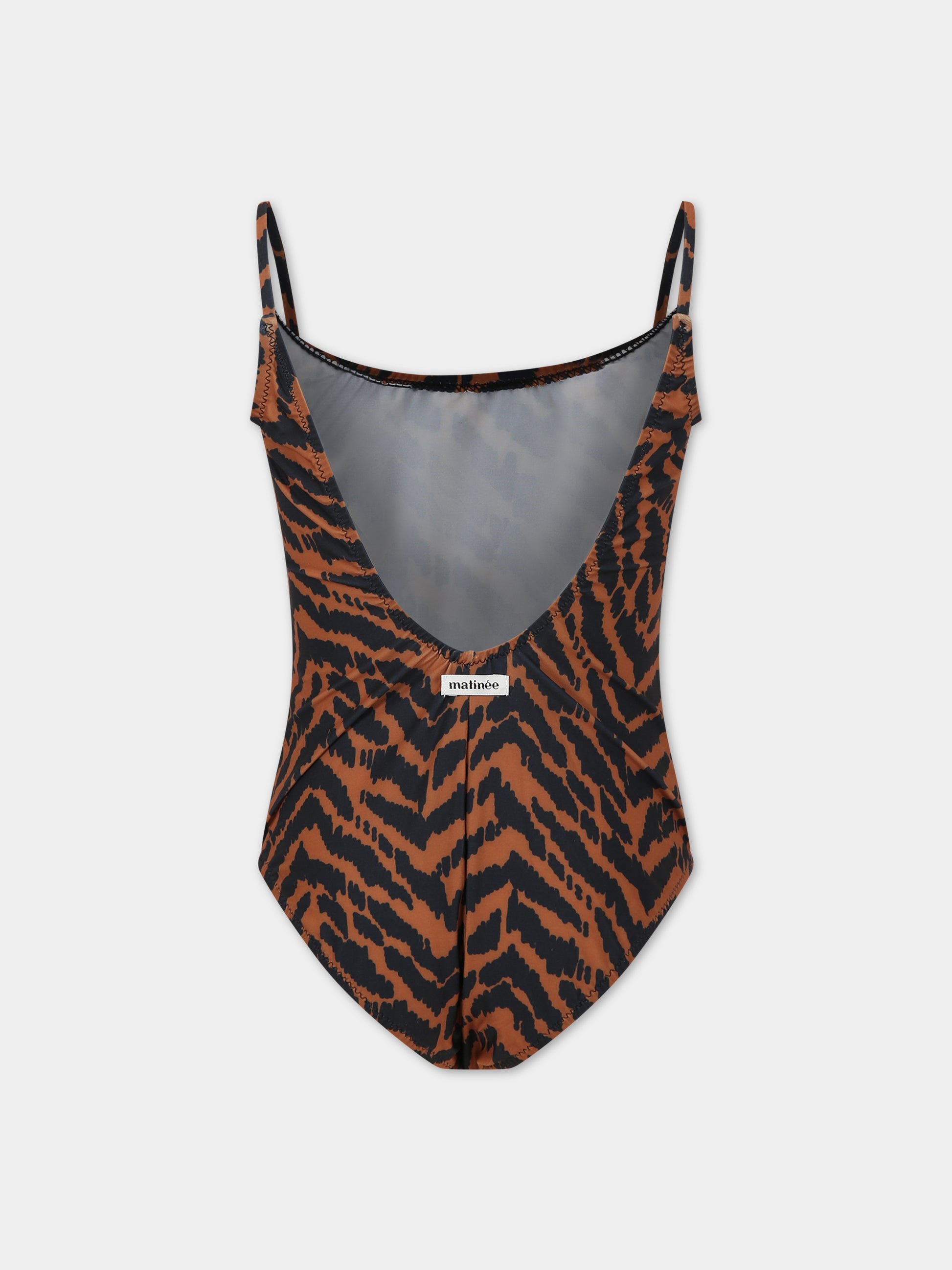 Costume multicolor per bambina con logo,Matineè,CC4004 PETITE GISELE TIGRE