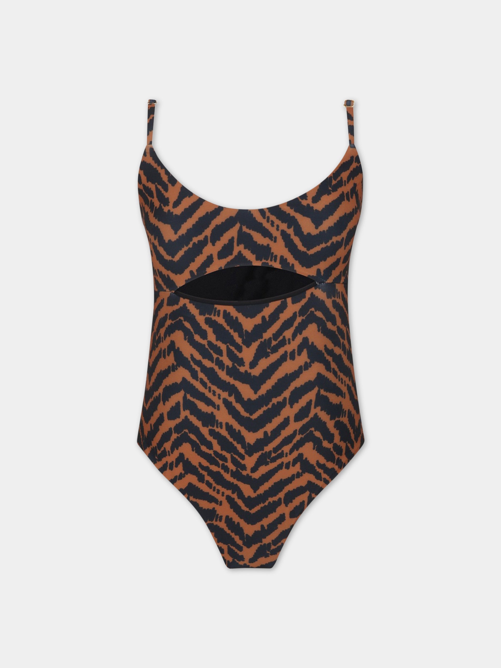 Costume multicolor da bagno da donna con stampa tigrata,Matineè,CB4015 ISA TIGRE