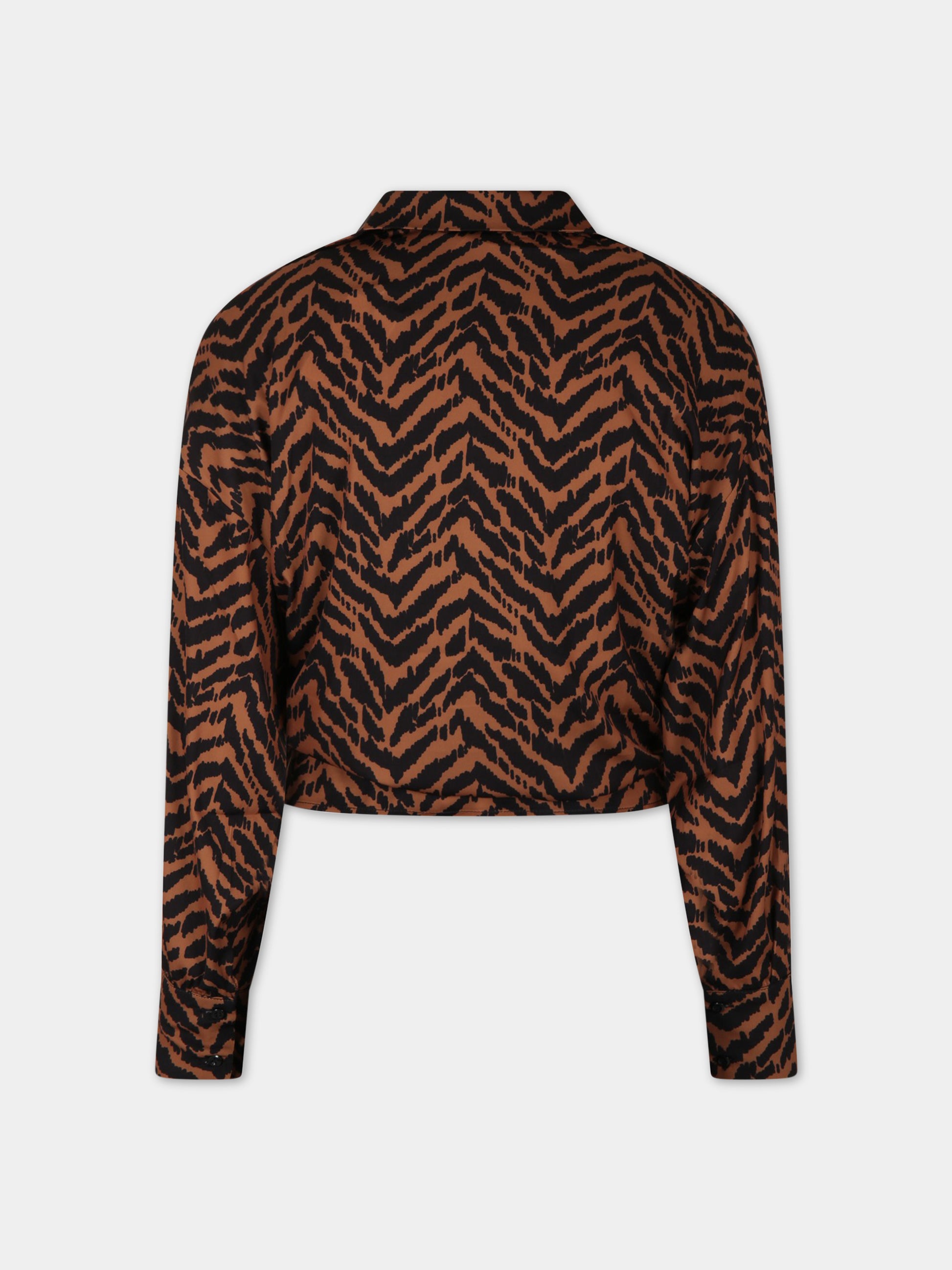 Camicia multicolor da donna con stampa tigrata,Matineè,DM4005 EVELYNE TIGRE