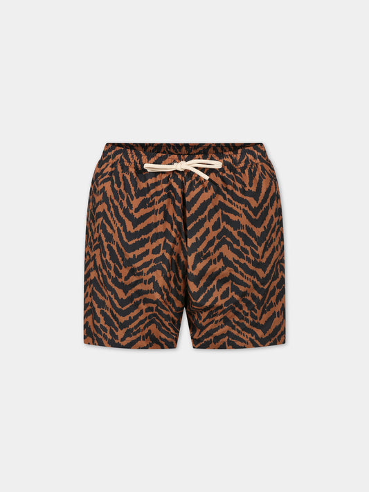 Boxer mare multicolor da uomo con logo,Matineè,BUM4005 ALEXANDRE TIGRE