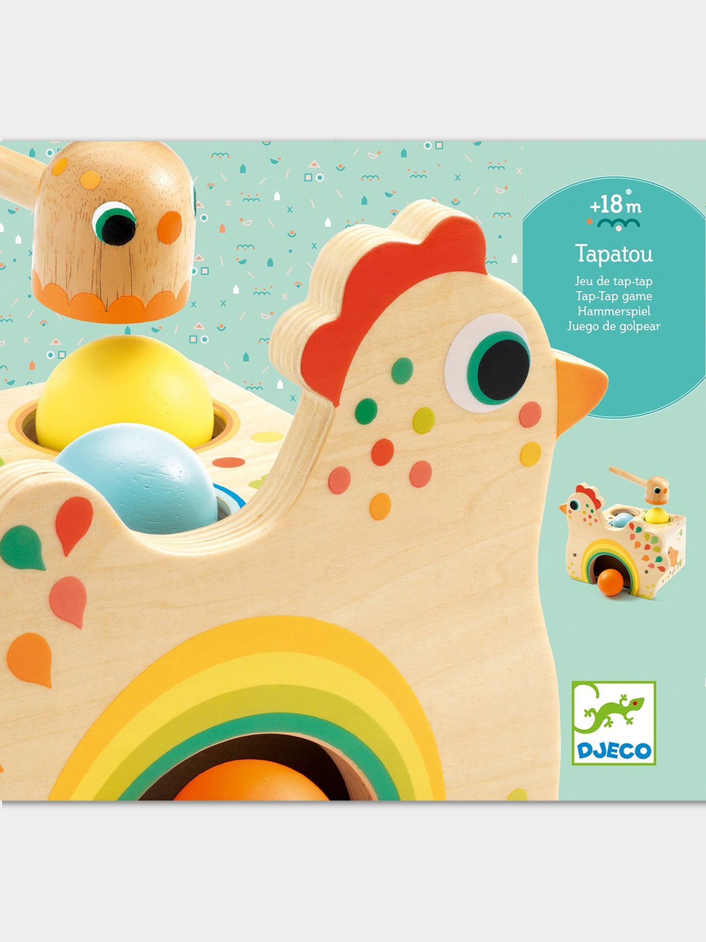 Gallina multicolor per bambini,Djeco,DJ06305