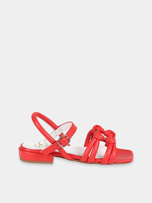 Sandali rosso per bambina,Gallucci Kids,J10168AM446300