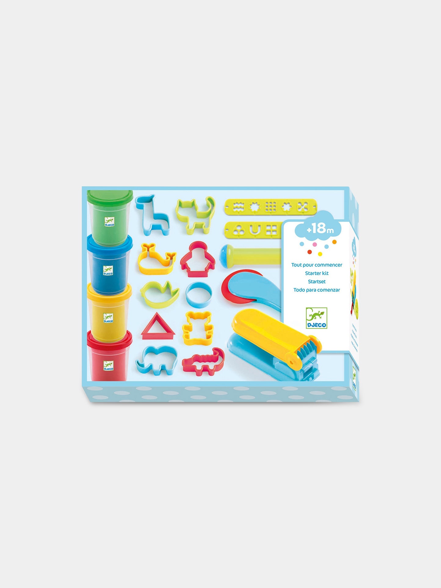 Set multicolor per bambini con pasta da gioco,Djeco,DJ09755