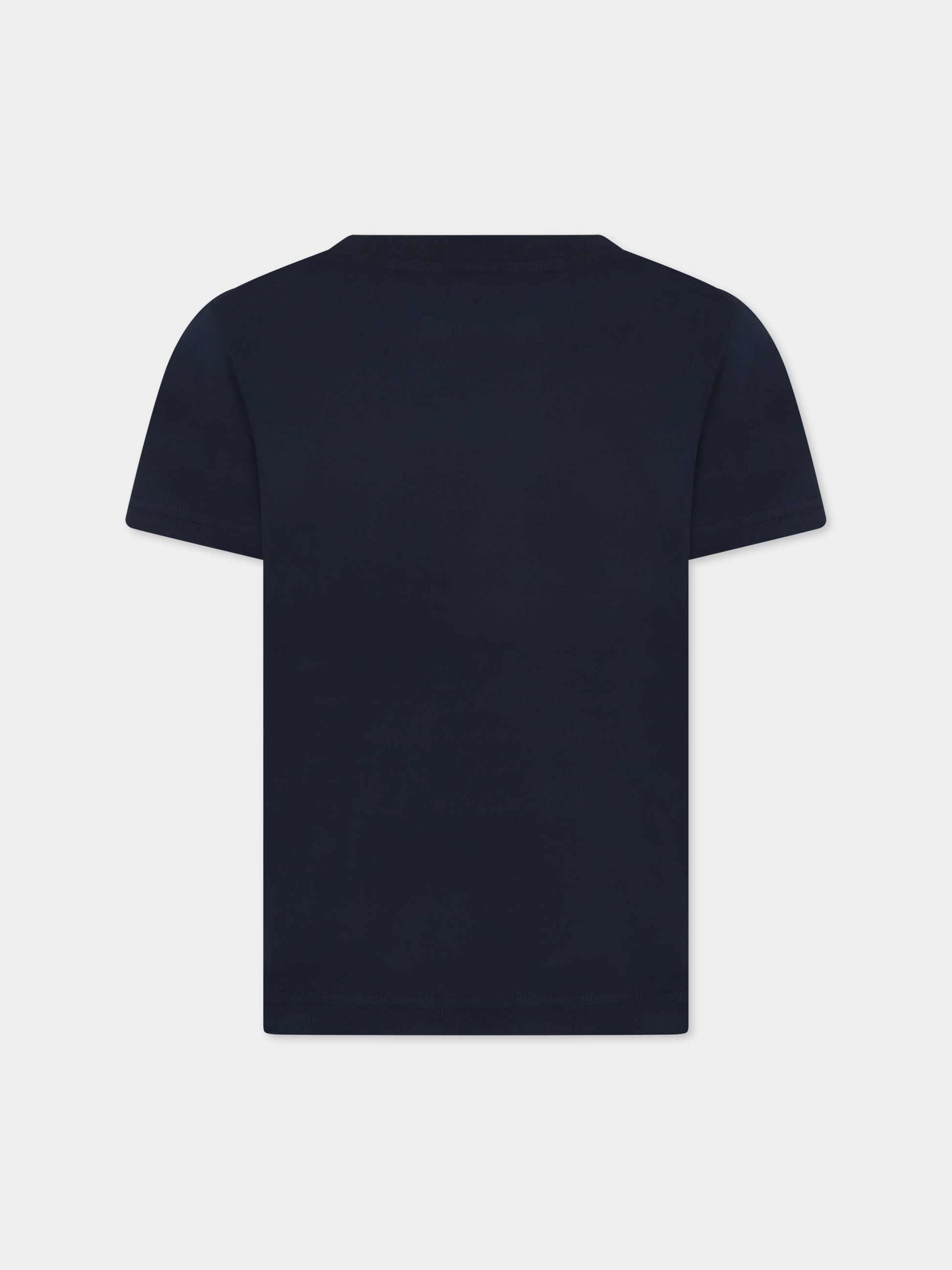 T-shirt blu per bambini con logo,A.p.c.,COEZE E26130 IAJ MARINE