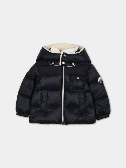 Piumino Eduard blu per neonato con logo,Moncler Kids,951 1A00032 5967G 776