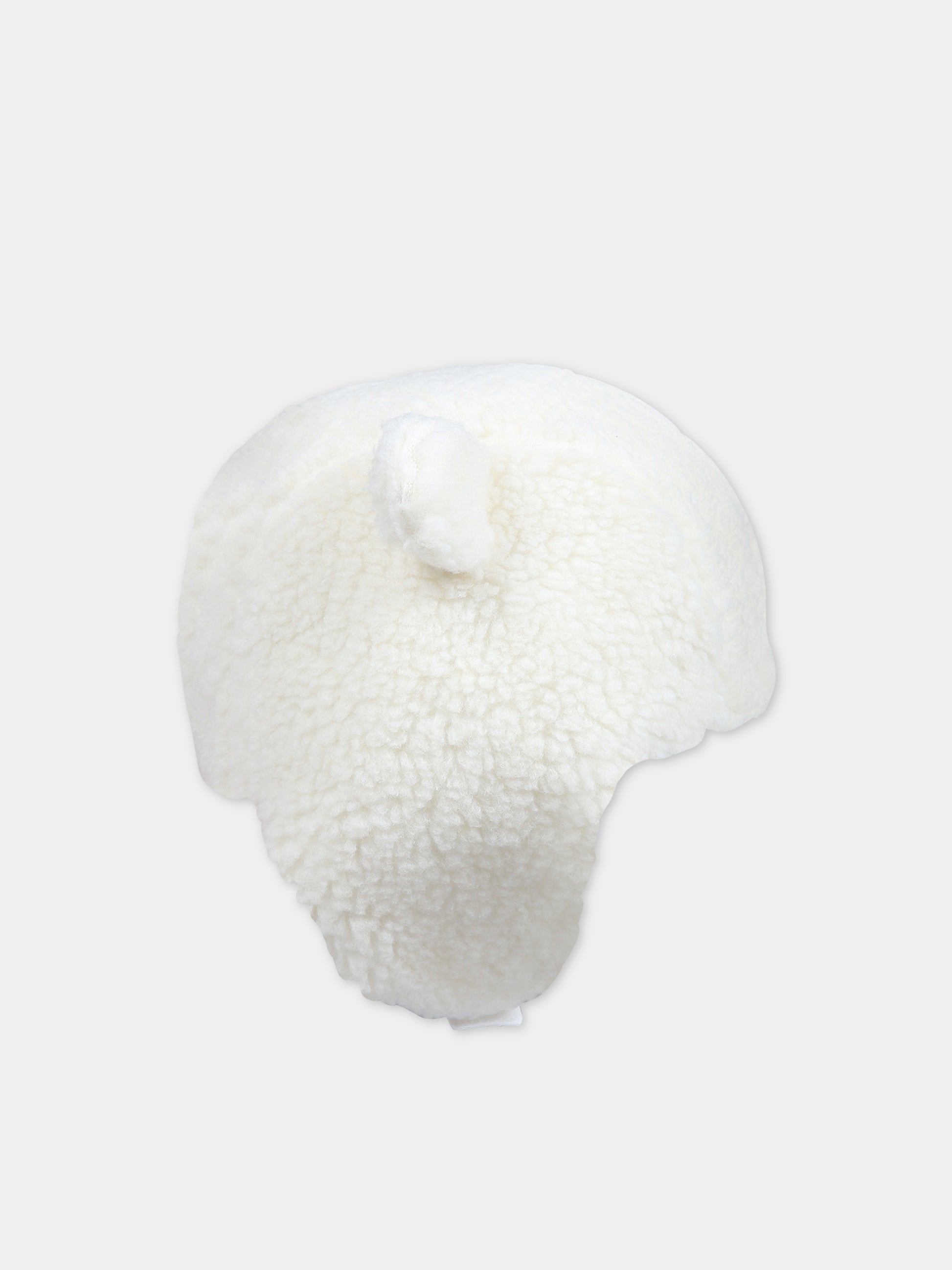 Berretto bianco per neonati con logo,Moncler Kids,951 3B00010 89A3X 034