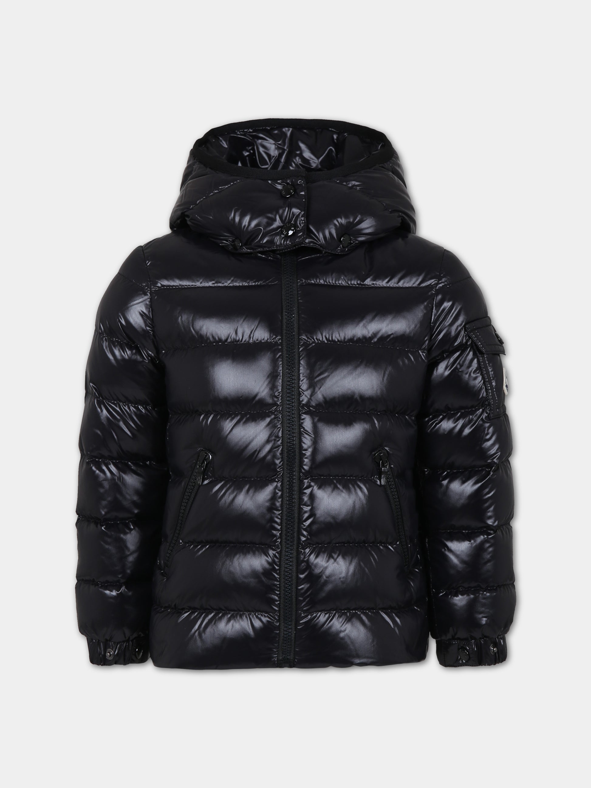 Piumino Bady nero per bambina con logo,Moncler Kids,954 1A52710 68950 999