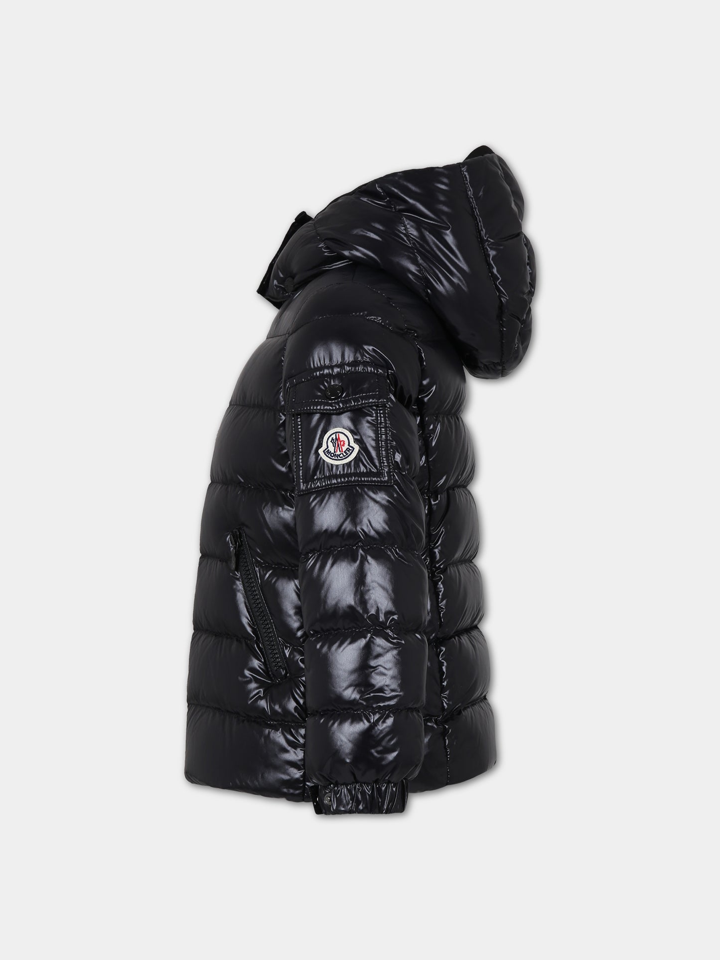 Piumino Bady nero per bambina con logo,Moncler Kids,954 1A52710 68950 999
