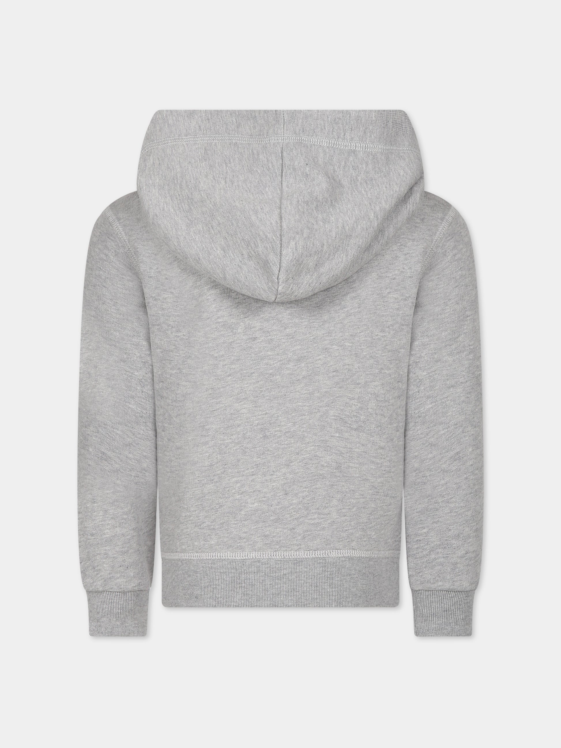 Felpa grigia per bambino con logo,Dsquared2,DQ1736 D0A4W D2S719U DQ979