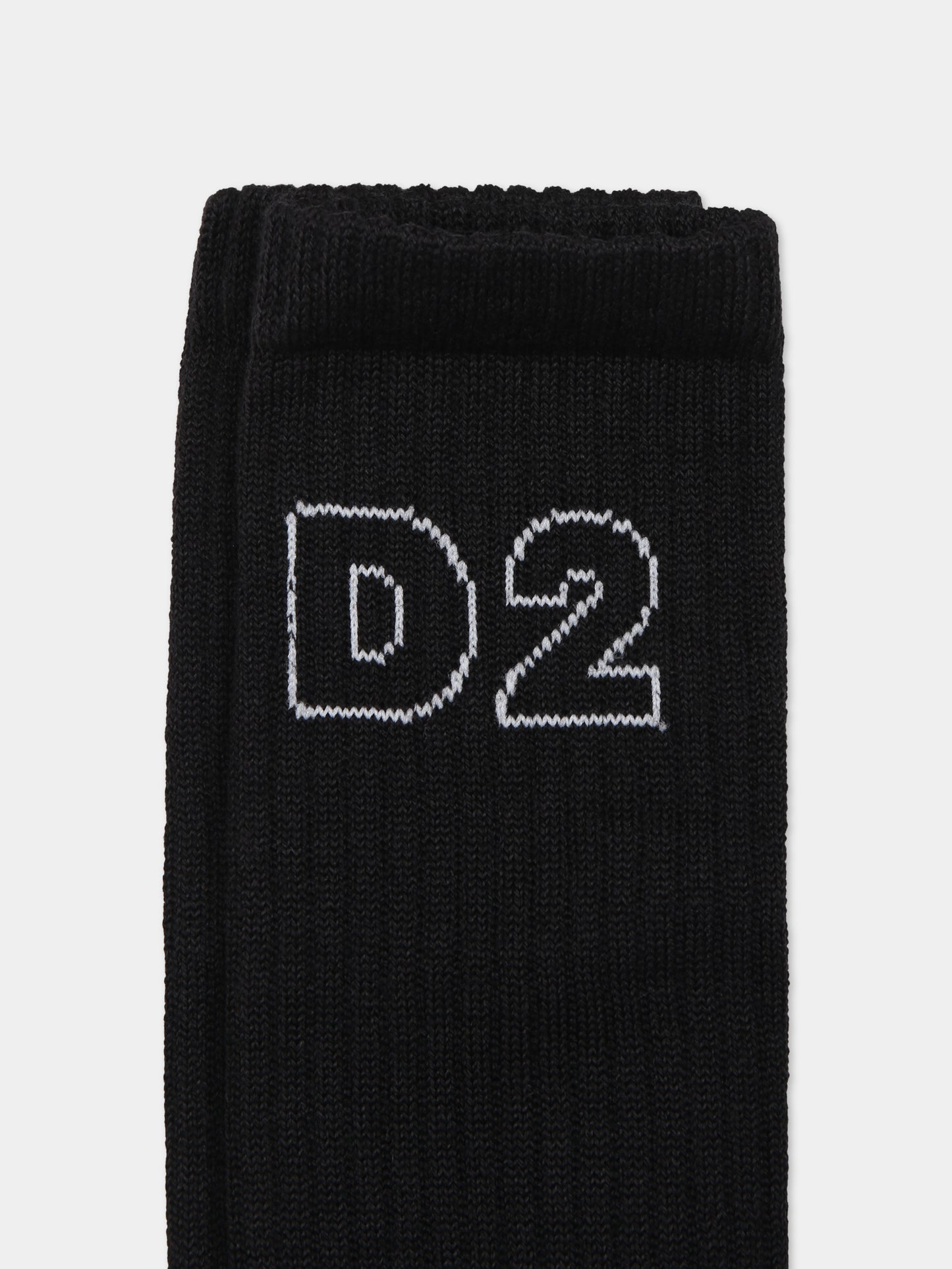Calze nere per bambino con logo,Dsquared2,DQ1827 D0A4T D2Z49U DQ900
