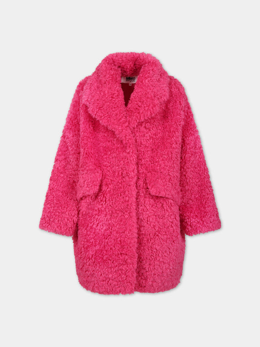 Ecopelliccia fucsia per bambina,Mm6 Maison Margiela,M60399 MM00U MM6J61U M6306