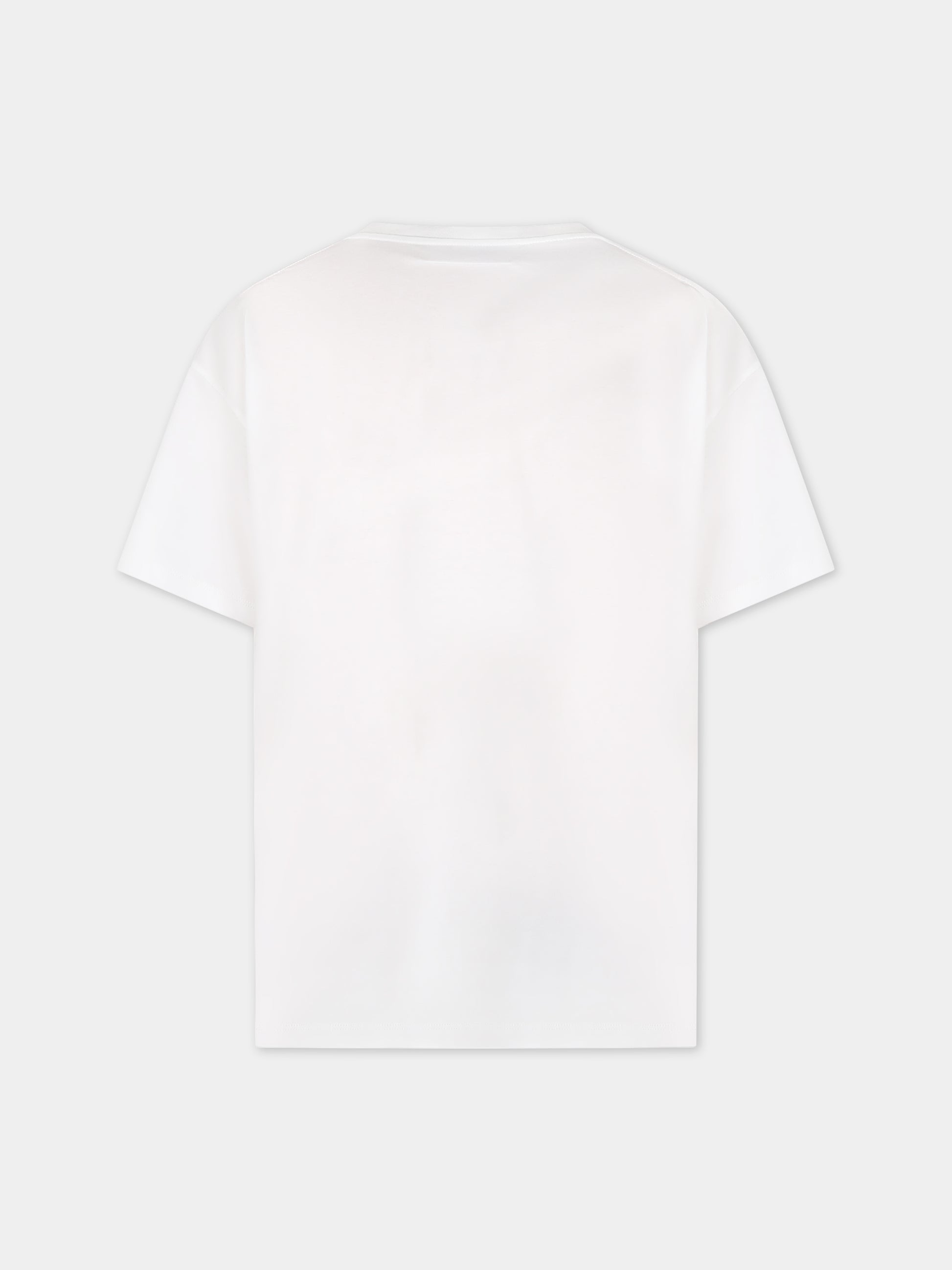 T-shirt bianca per bambini con logo,Mm6 Maison Margiela,M60422 MM010 MM6T72U M6100