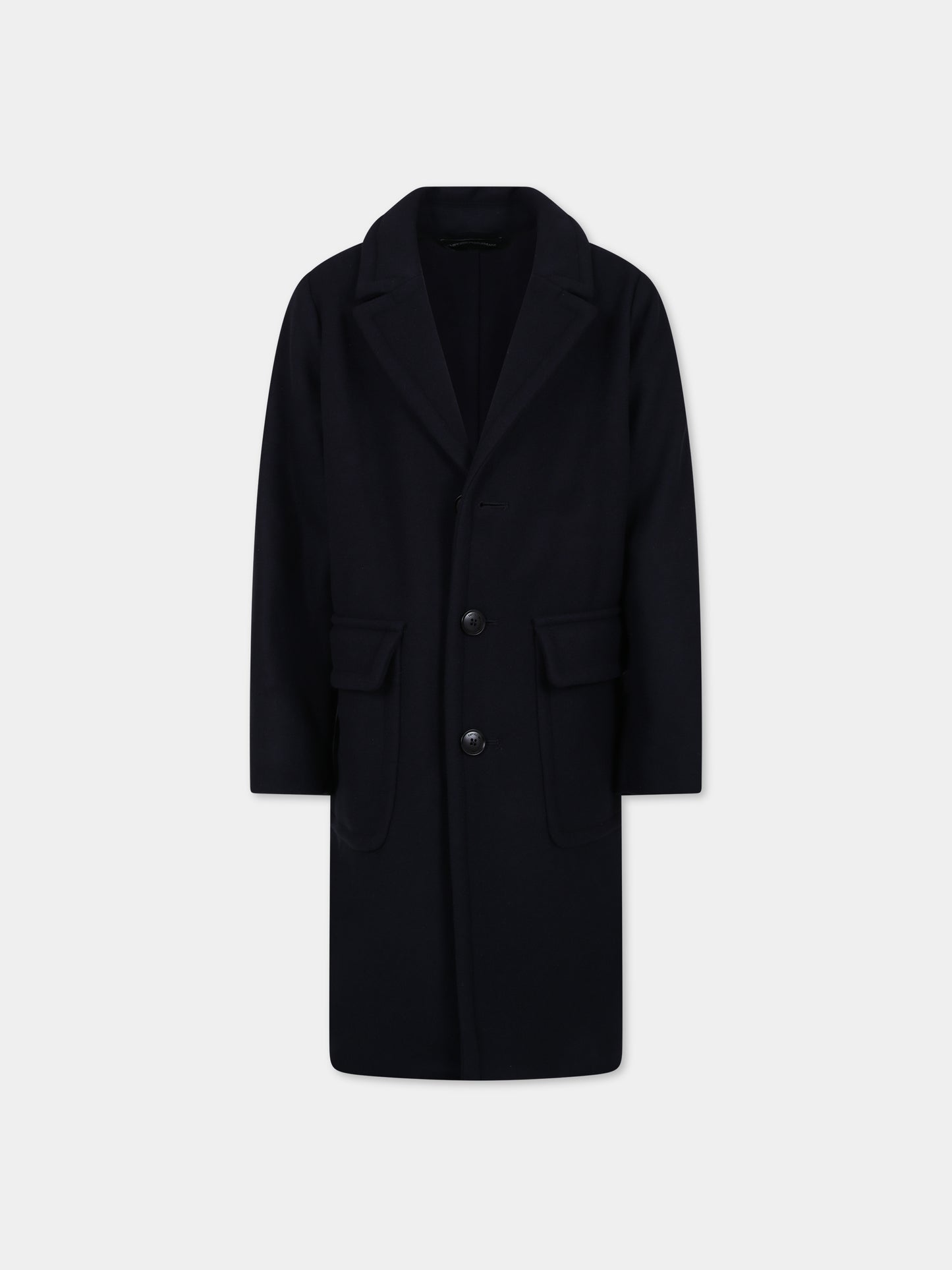 Cappotto blu per bambino con aquilotto,Armani Junior,6R4LJ2 4N7YZ 0920