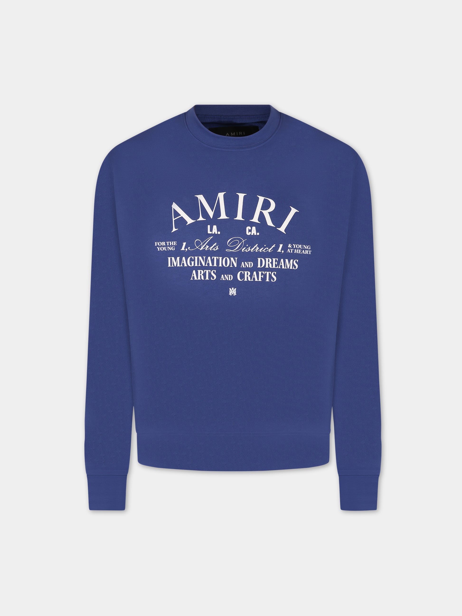 Felpa blu per bambini con logo,Amiri,PF23KJC004 420