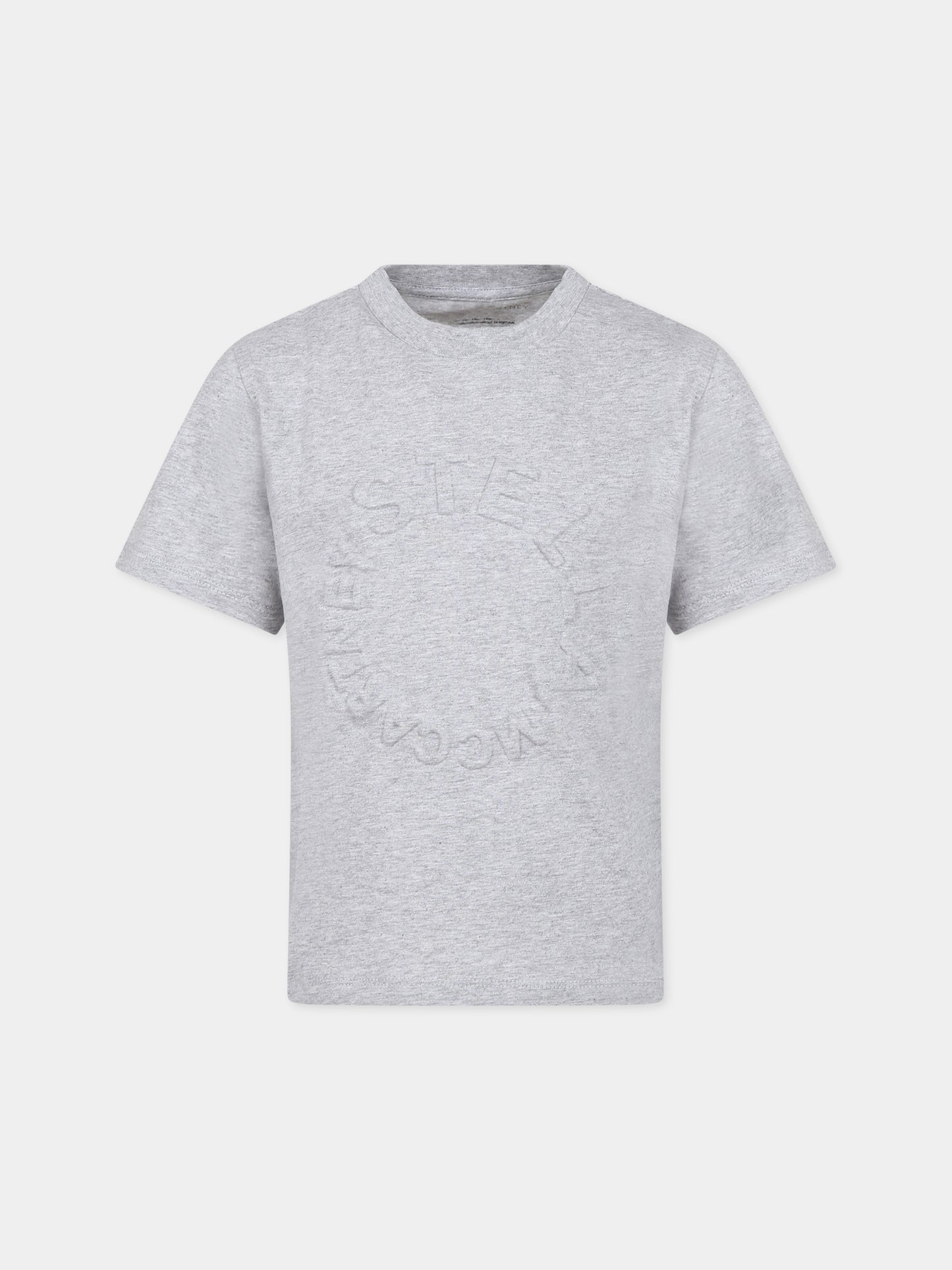 T-shirt grigia per bambino con logo,Stella Mccartney Kids,TT8S51 Z0434 905