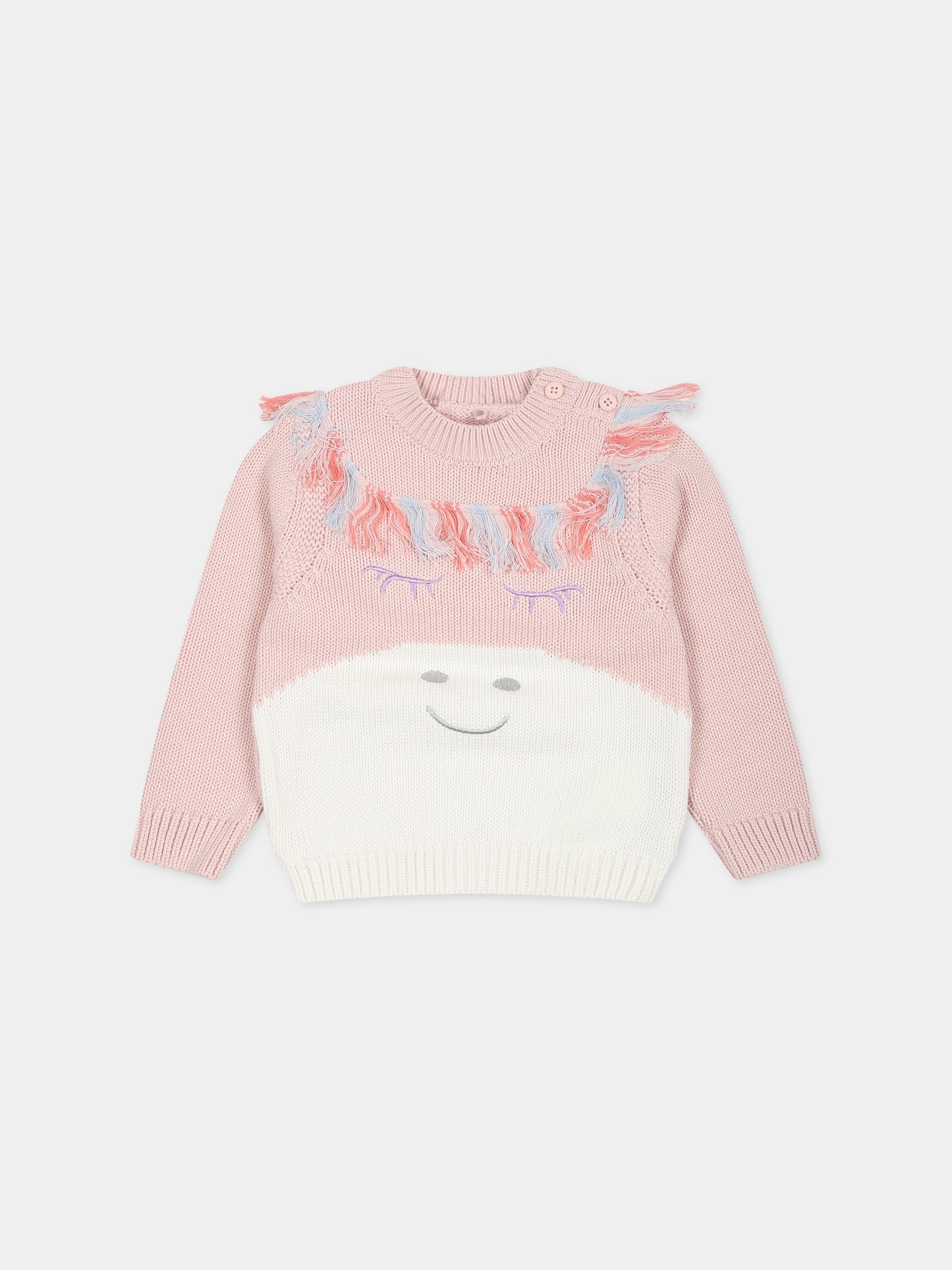 Maglione rosa per neonata con unicorno,Stella Mccartney Kids,TT9060 Z1528 505