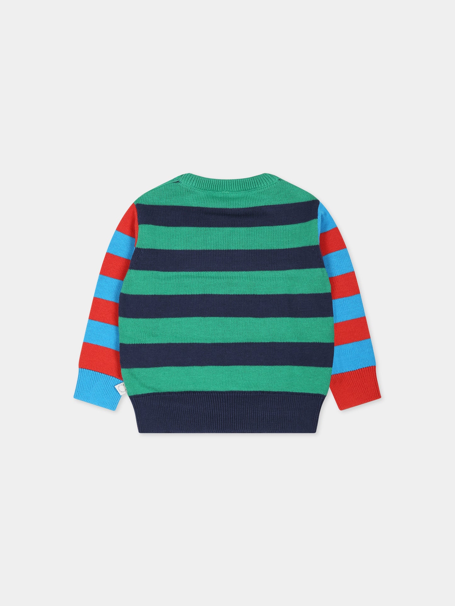 Maglione multicolor per neonato con piguino,Stella Mccartney Kids,TT9530 Z1562 999