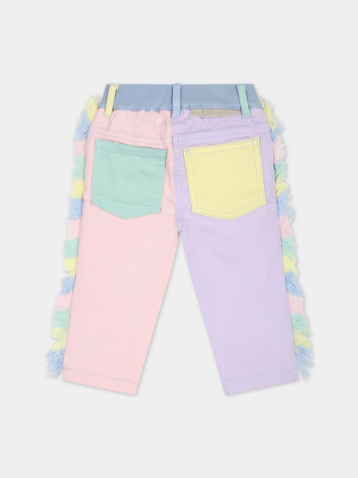 Jeans muticolor per neonata con patch logato,Stella Mccartney Kids,TT6050 Z0156 999