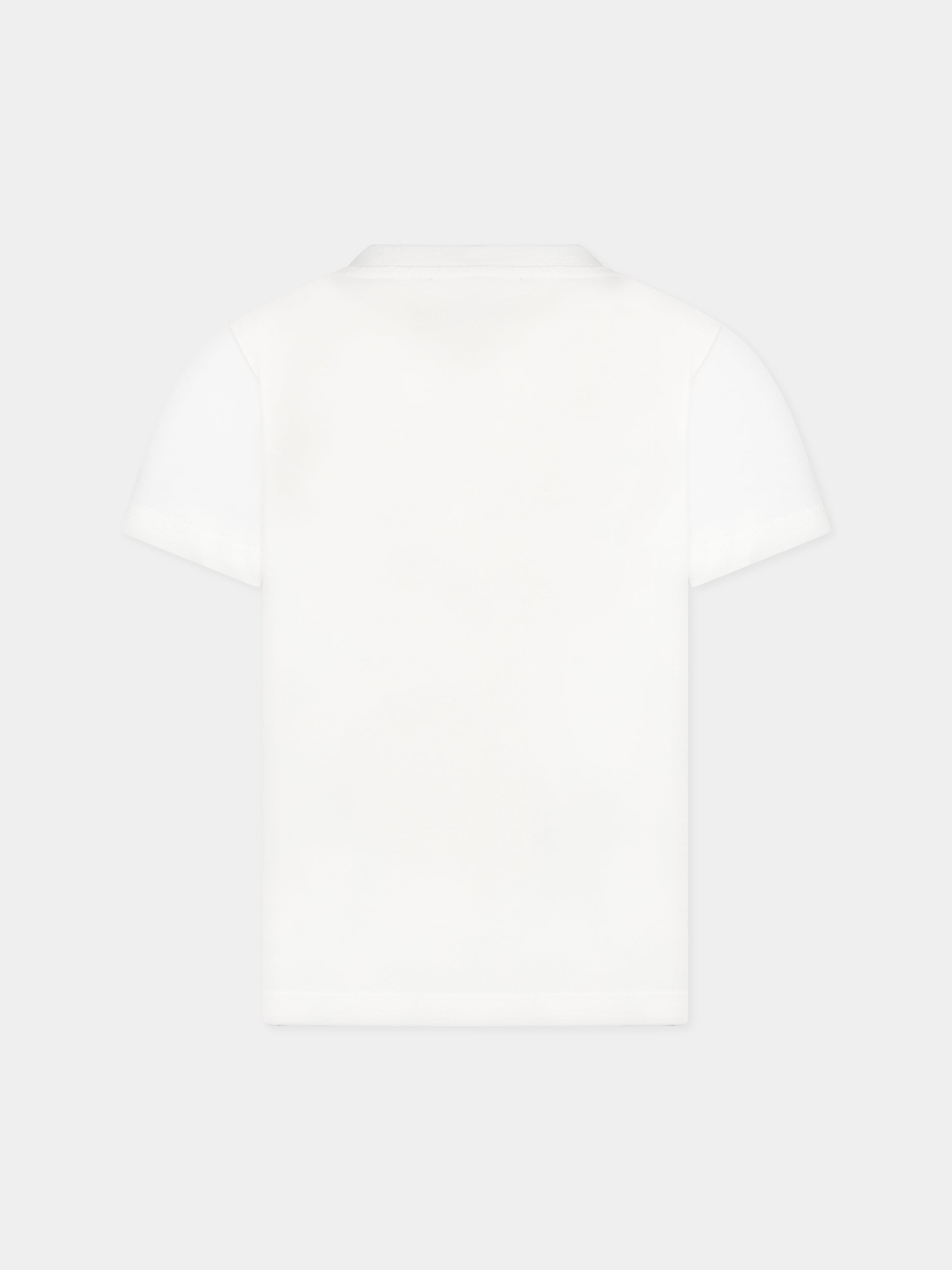 T-shirt bianca per bambina con logo,Balmain Kids,BT8A81 Z0057 102