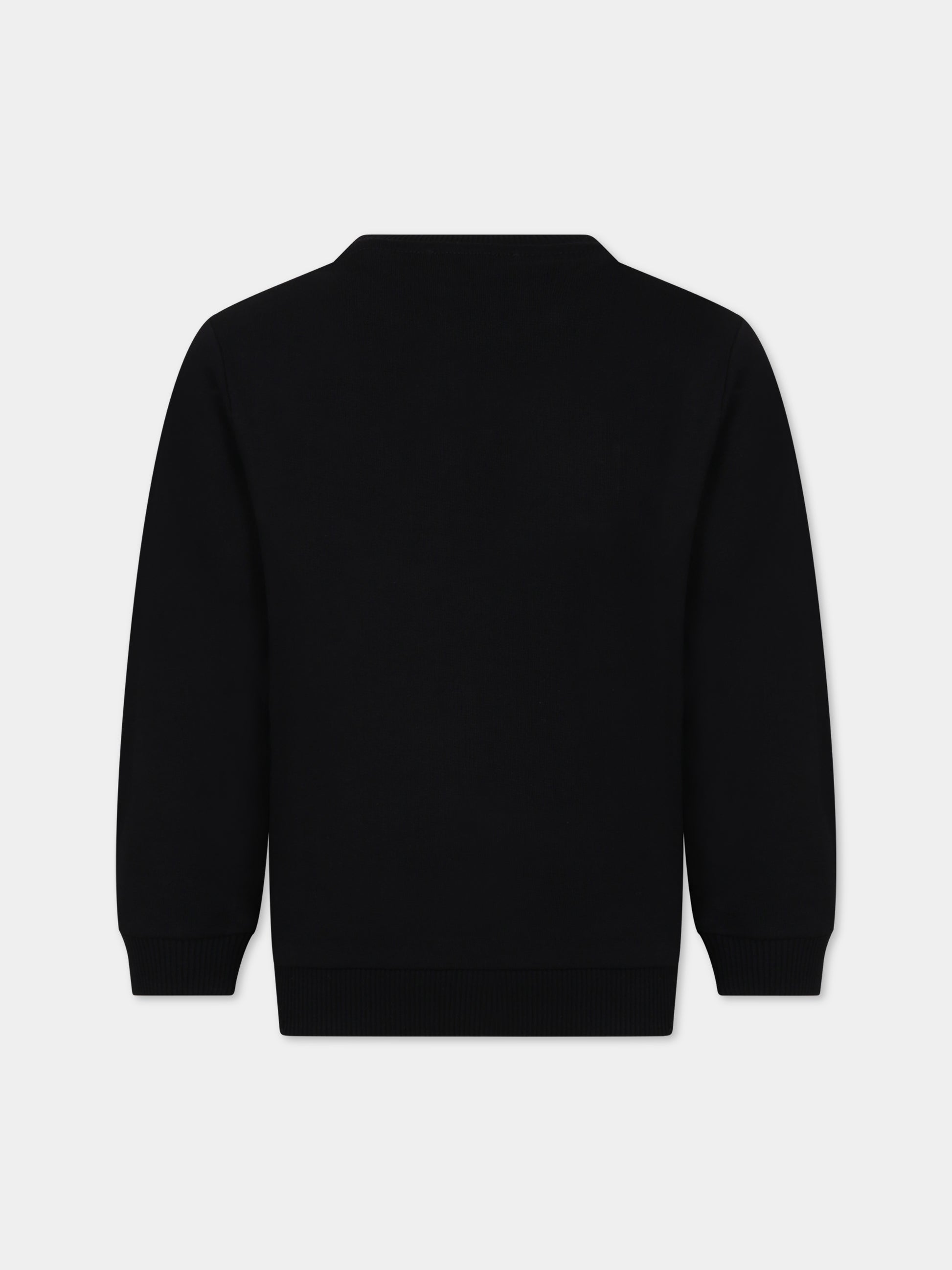 Felpa nera per bambini con logo,Balmain Kids,BT4Q80 Z0114 930BC