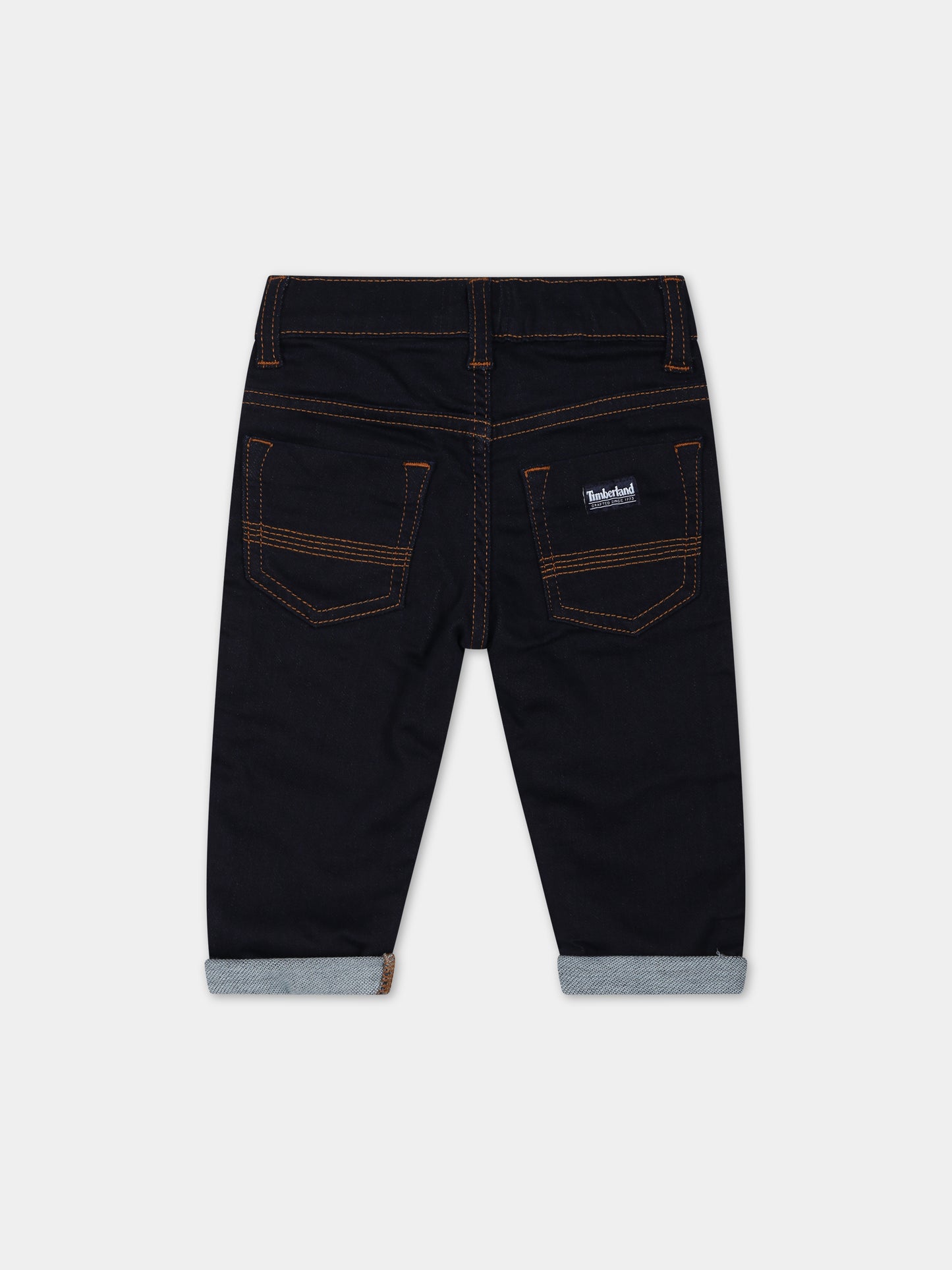 Jeans blu per neonato con logo,Timberland,T60023 Z35