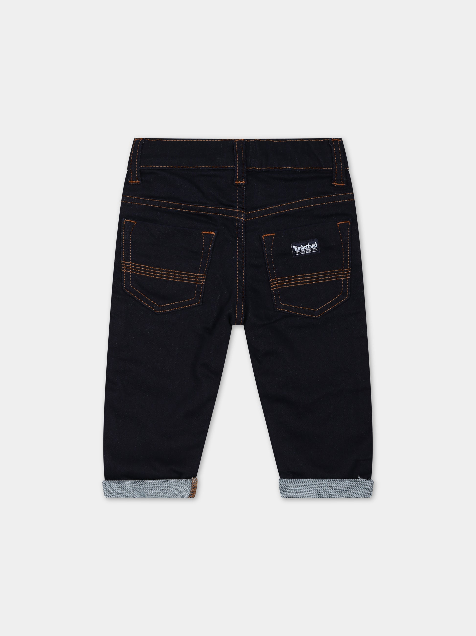 Jeans blu per neonato con logo,Timberland,T60023 Z35