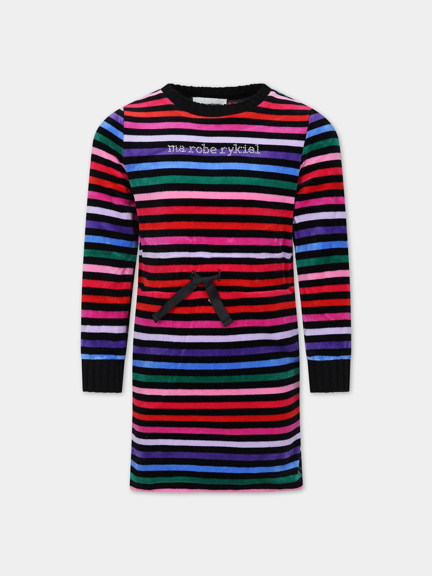 Vestito nero per bambina co logo,Sonia Rykiel Paris,A12029 Z44