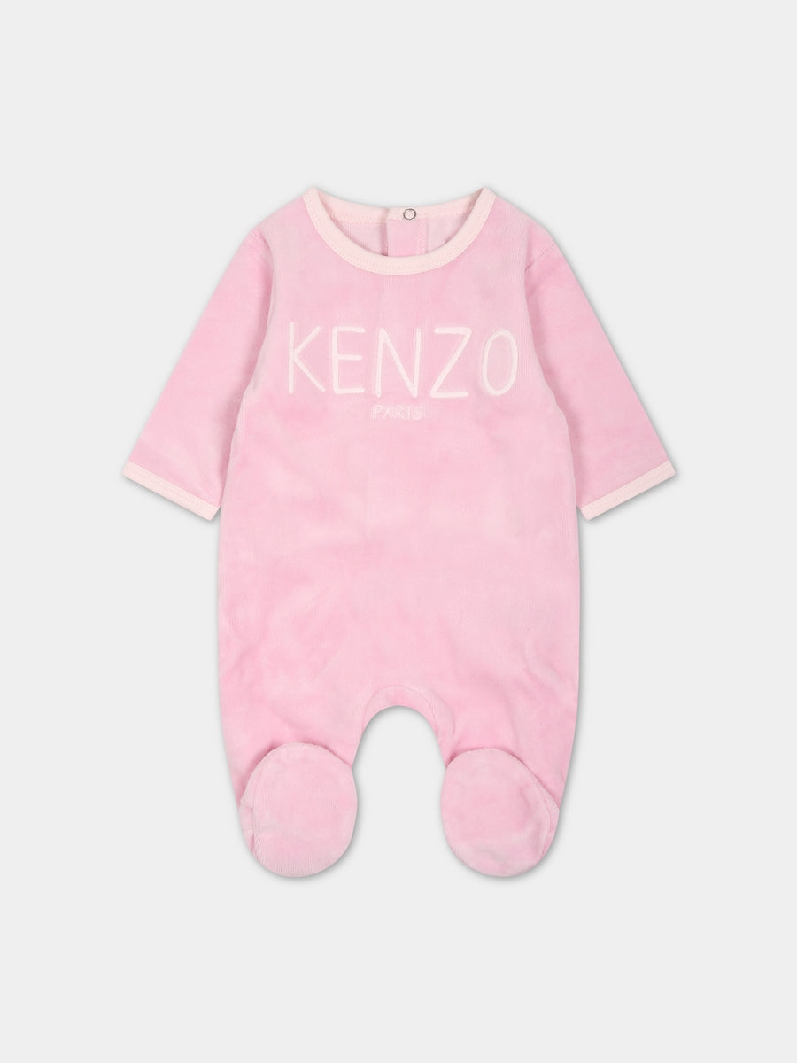 Set rosa per neonata con logo,Kenzo Kids,K98143 456