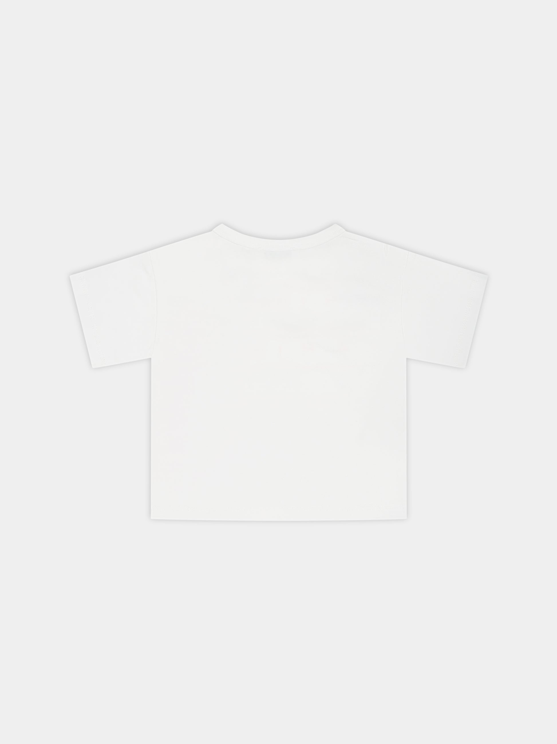 T-shirt bianca per neonata con logo,Kenzo Kids,K05509 12P