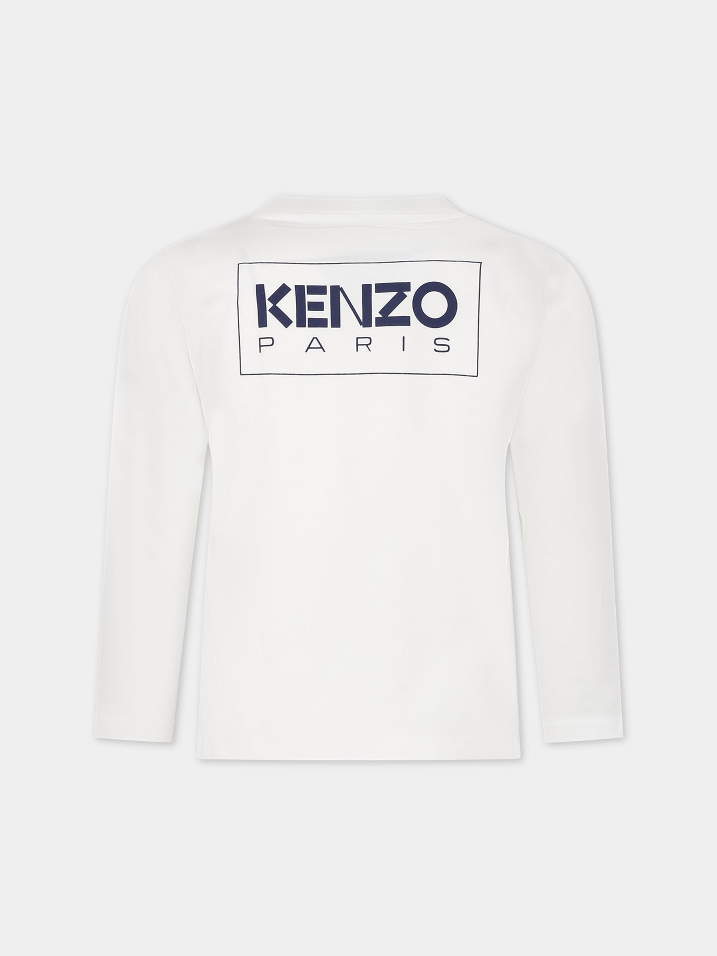T-shirt bianca per bambini con logo,Kenzo Kids,K55009 12P