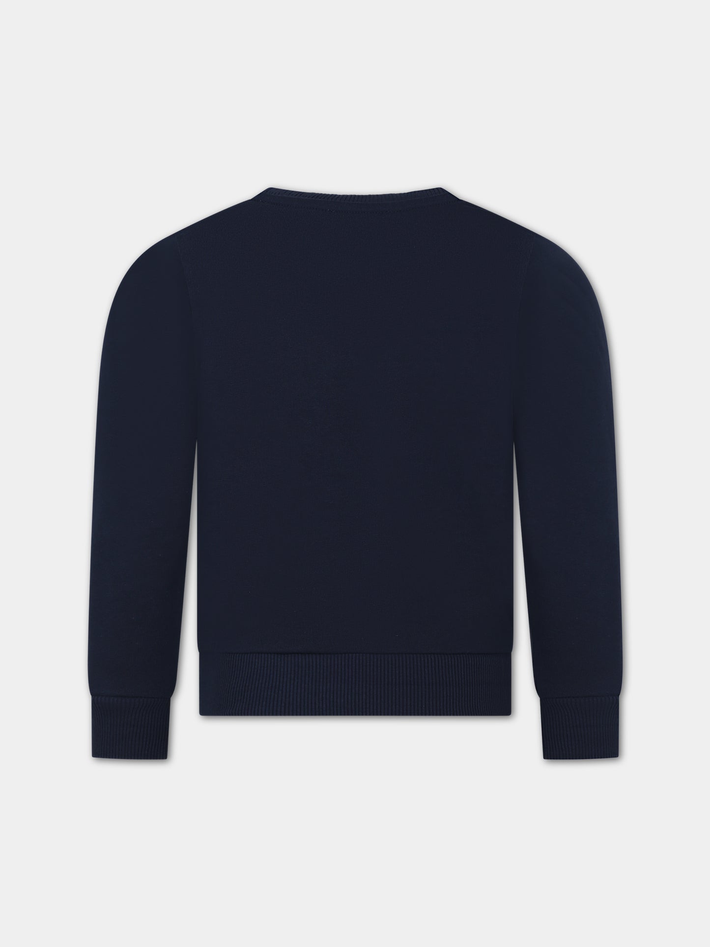Felpa blu per bambini con logo,Kenzo Kids,K25839 84A