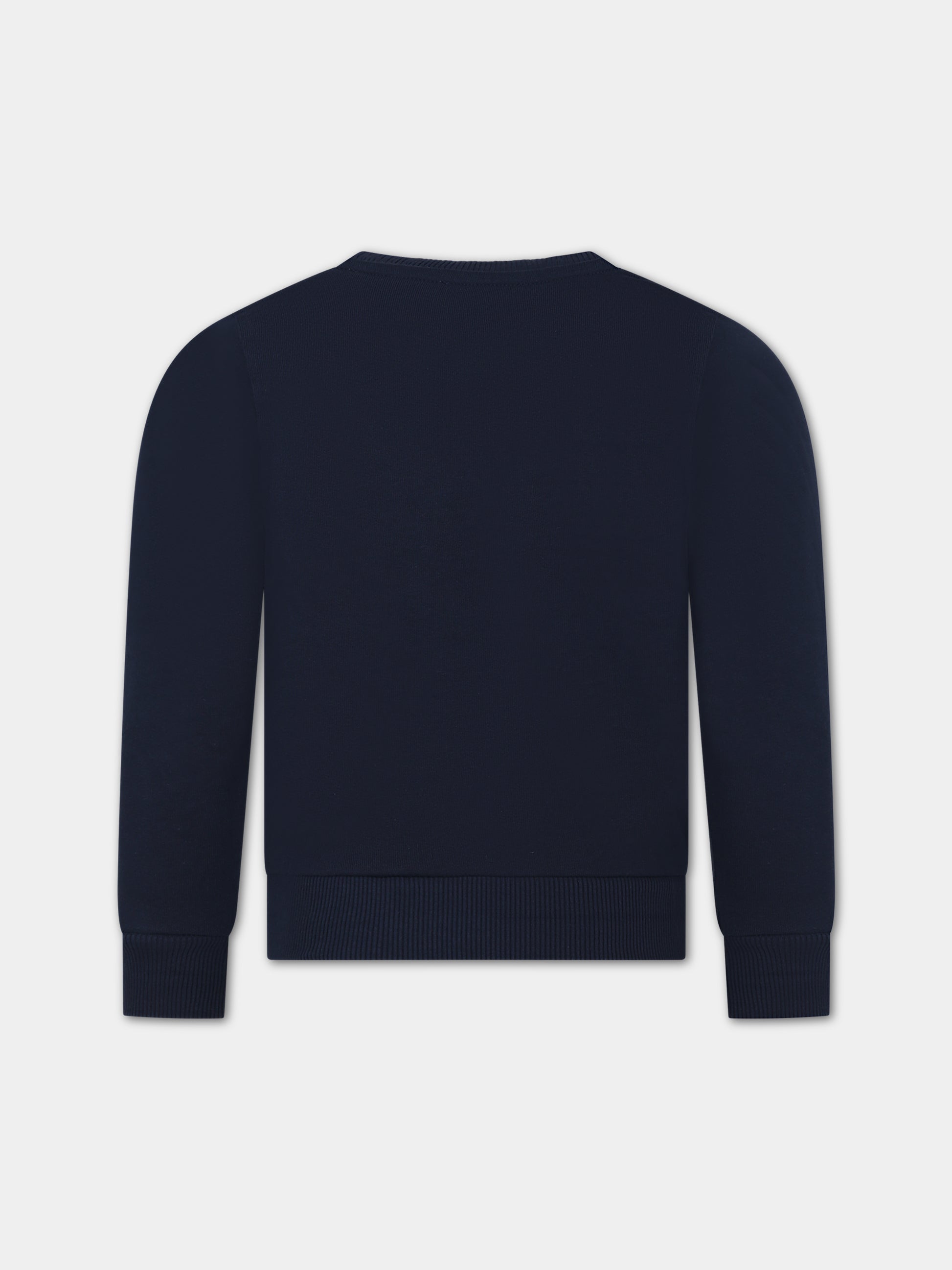 Felpa blu per bambini con logo,Kenzo Kids,K25839 84A