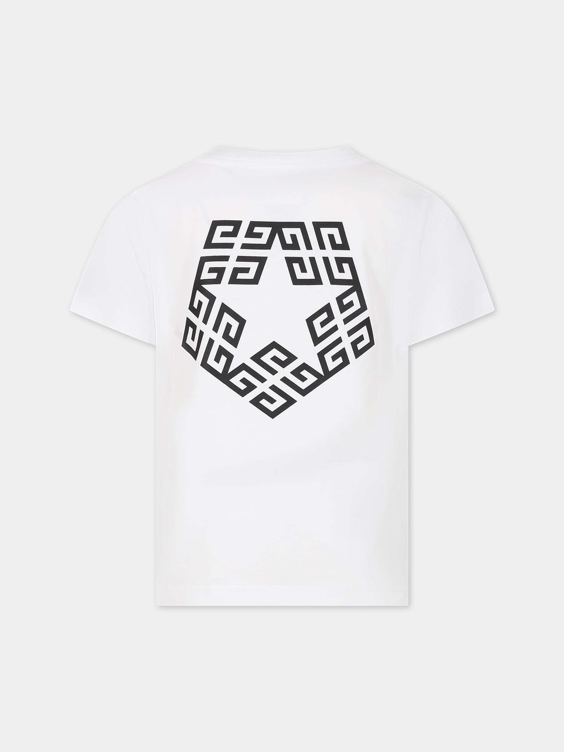 T-shirt bianca per bambini con logo e scritta,Givenchy Kids,H25447 10P