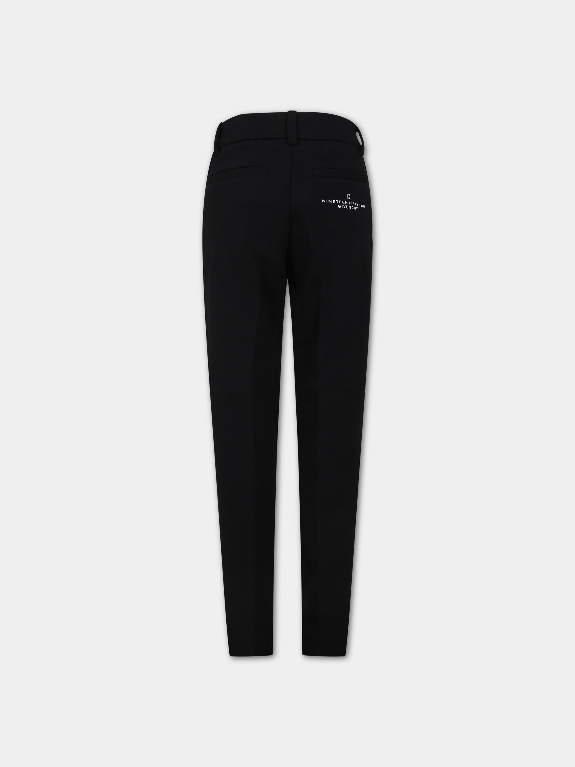 Pantaloni neri per bambino con logo,Givenchy Kids,H24236 09B