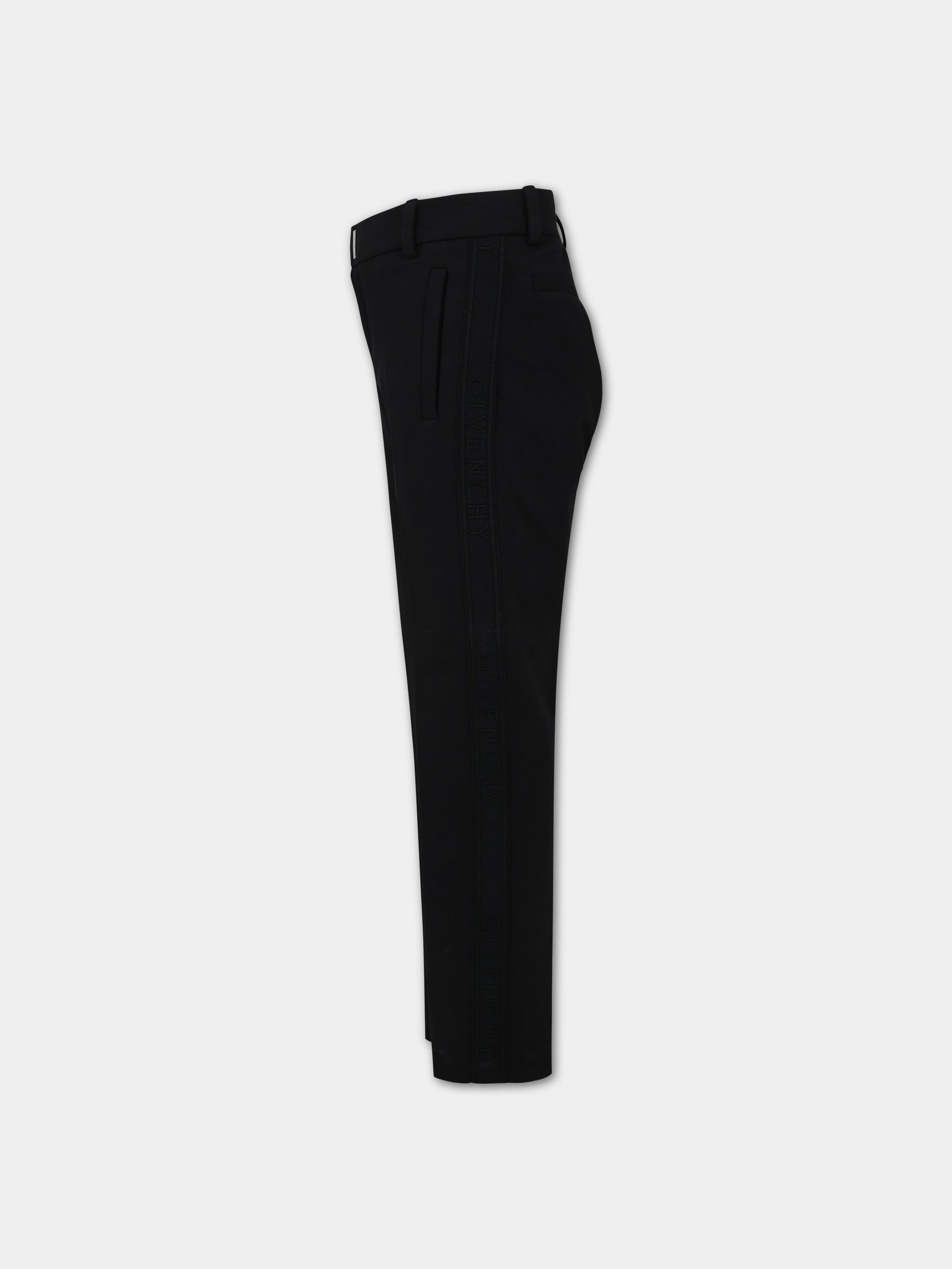 Pantaloni neri per bambino con logo,Givenchy Kids,H24236 09B