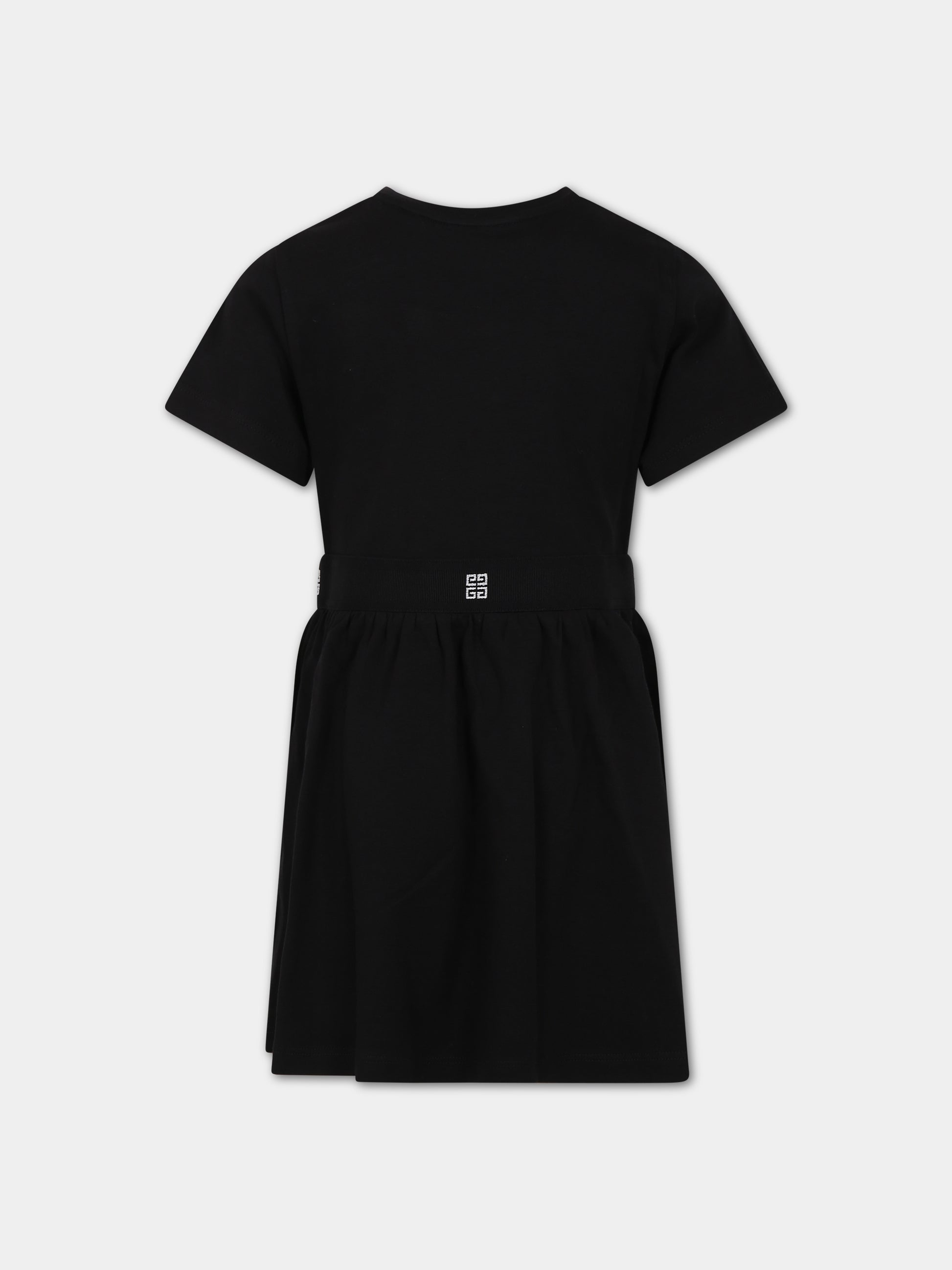 Vestito nero per bambina con logo,Givenchy Kids,H12331 09B